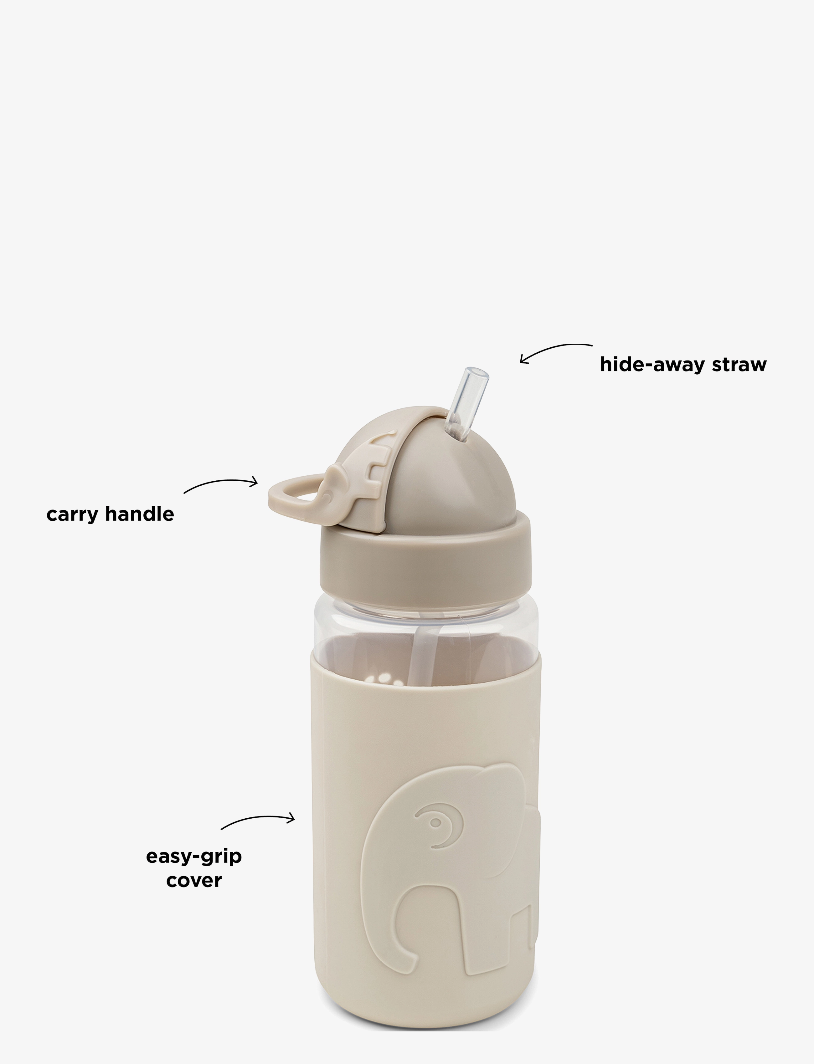 Done by Deer - Easy-grip straw bottle Elphee Sand - tuttipullot - sand - 3