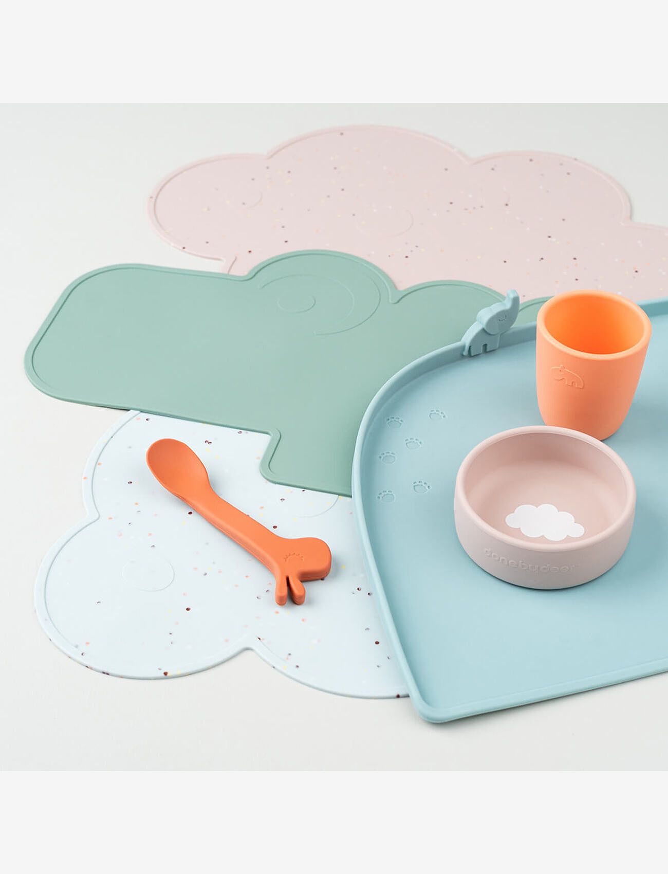 Done by Deer - Silicone placemat Confetti Blue - füttern - blue - 5