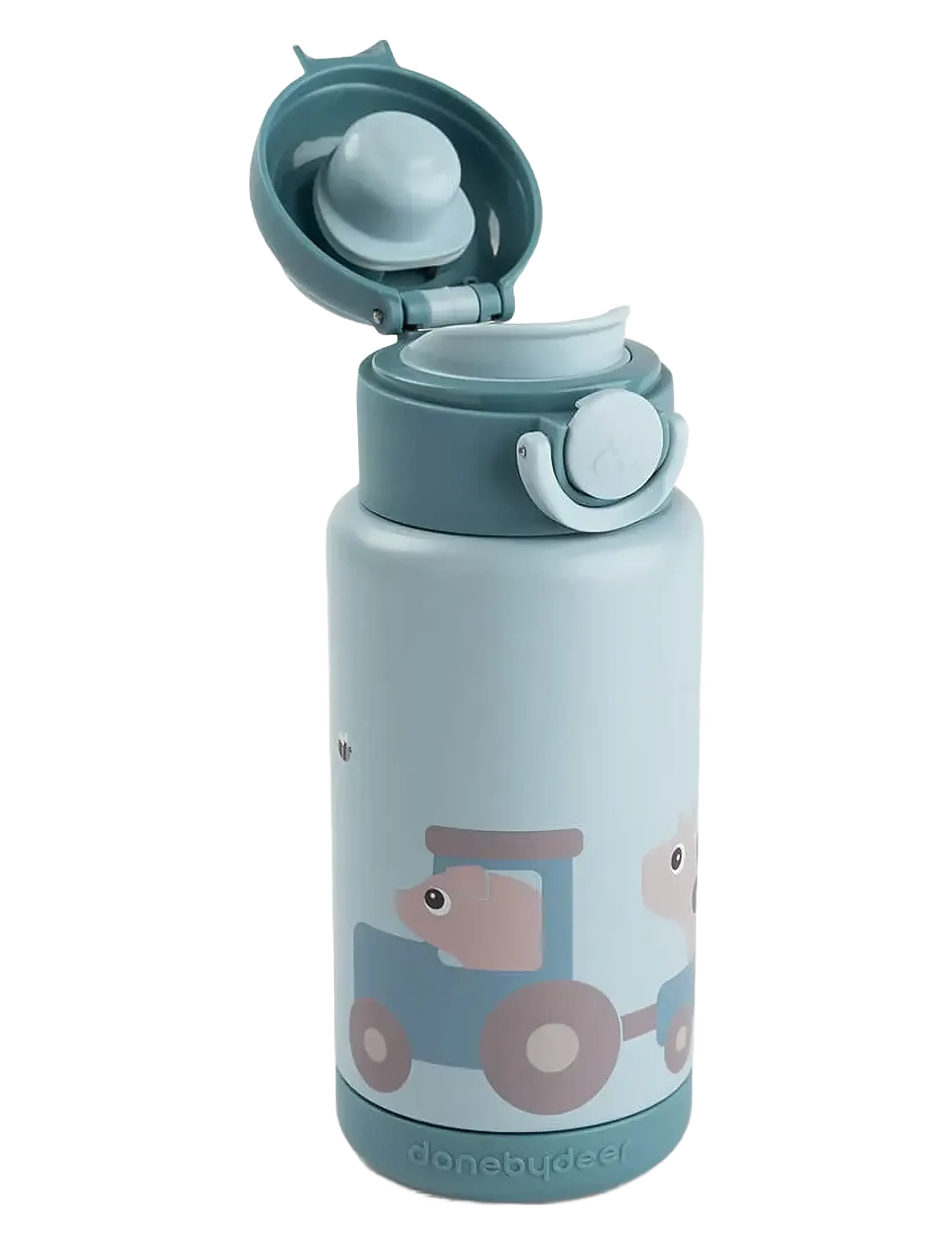 Done by Deer - Insulated bottle Tiny farm Blue 340 ml - water bottles - blue - 2