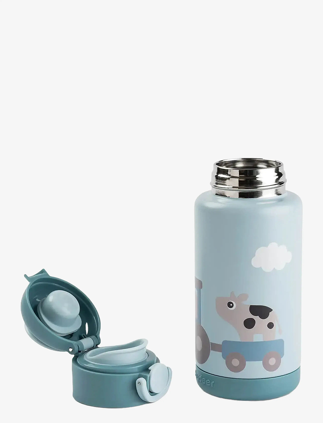 Done by Deer - Insulated bottle Tiny farm Blue 340 ml - veepudelid - blue - 3