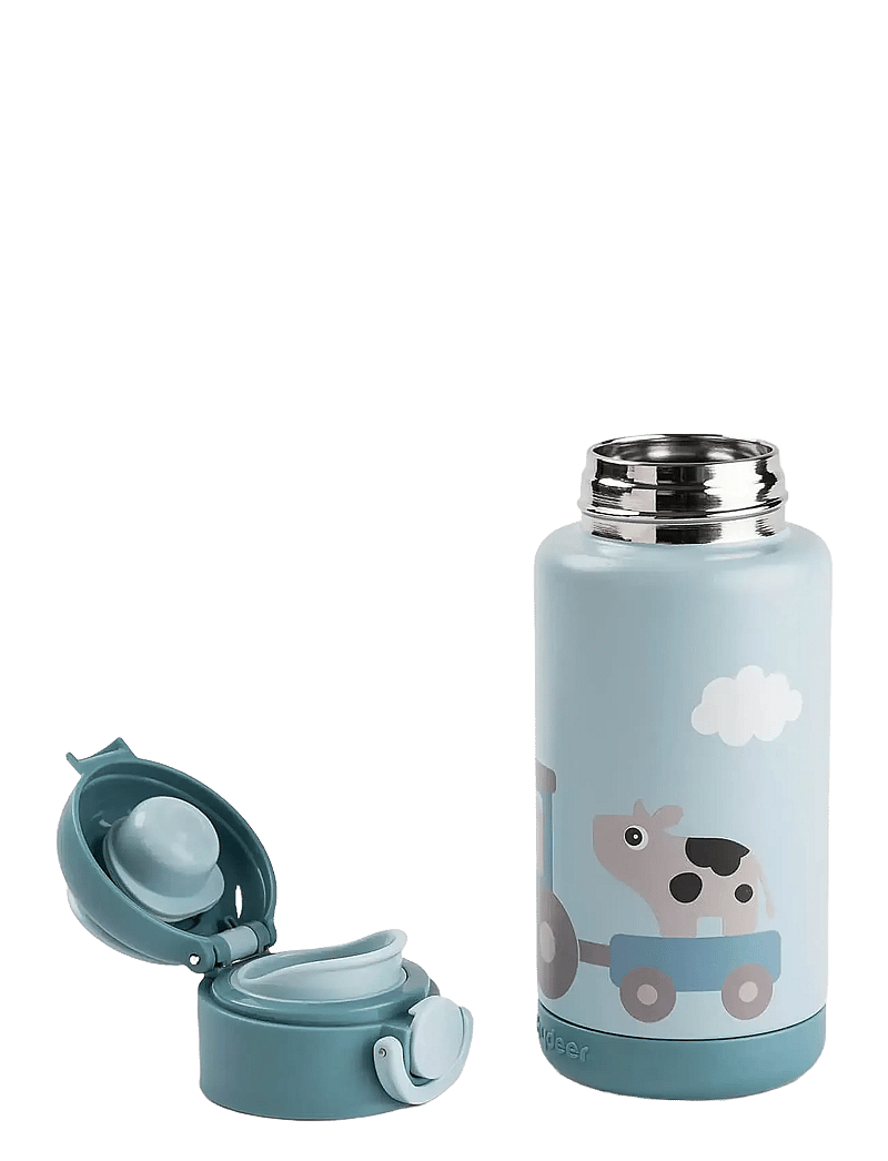 Done by Deer - Insulated bottle Tiny farm Blue 340 ml - veepudelid - blue - 3