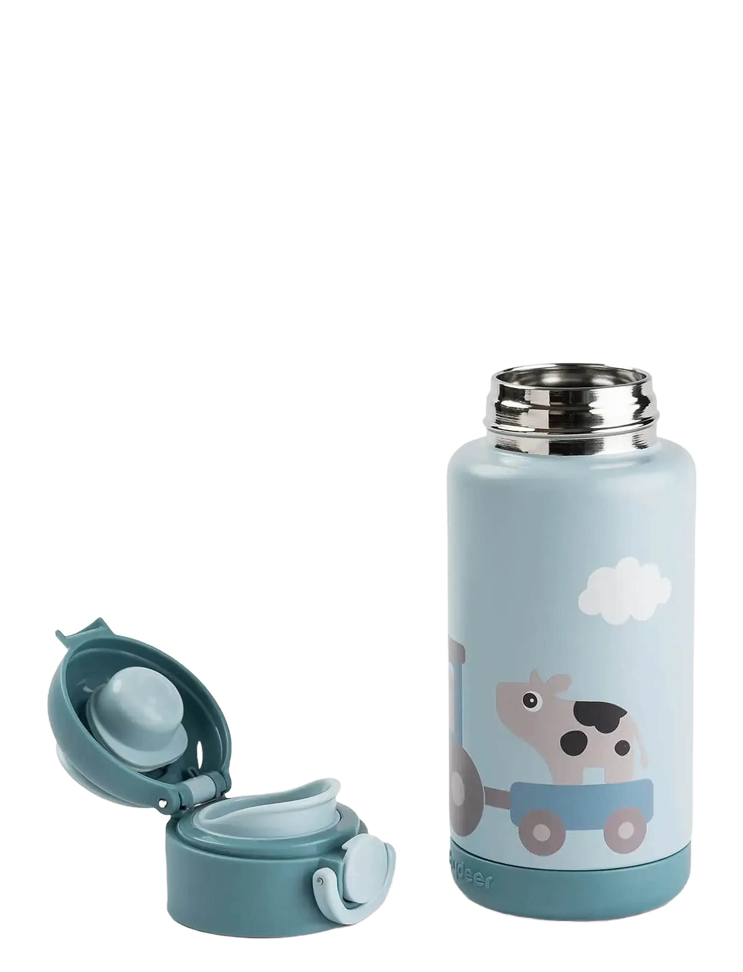 Done by Deer - Insulated bottle Tiny farm Blue 340 ml - water bottles - blue - 3