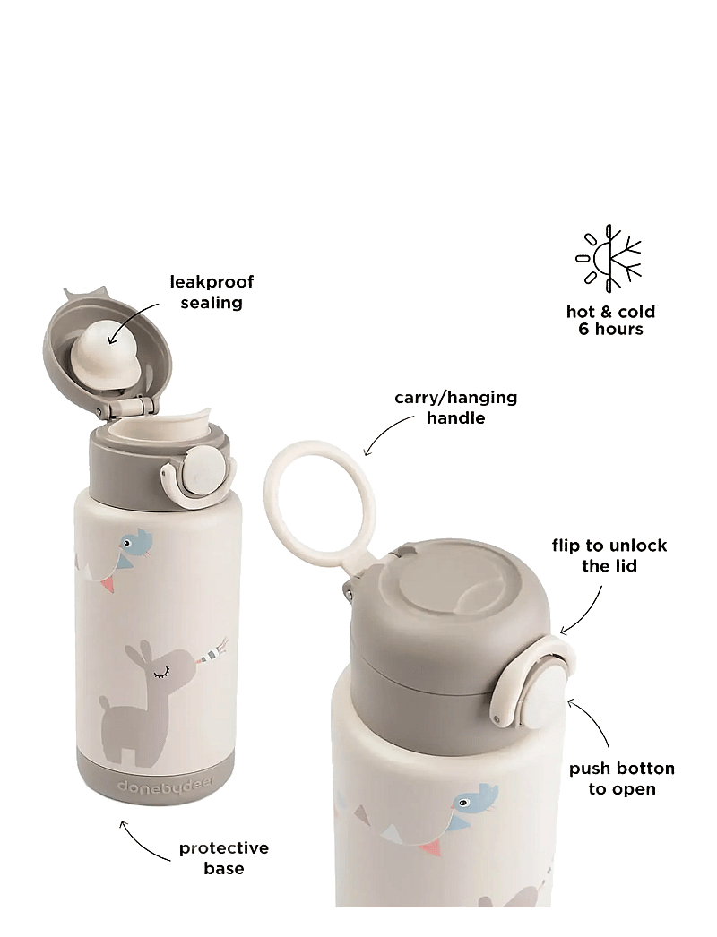 Done by Deer - Insulated bottle Celebration Sand 340 ml - termosed - sand - 4