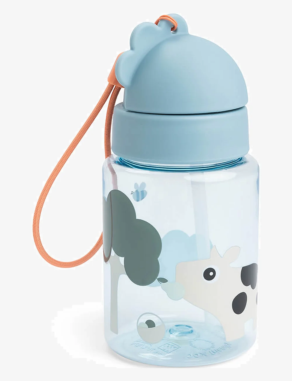 Done by Deer - Straw bottle Tiny farm Blue - wasserflaschen - blue - 0
