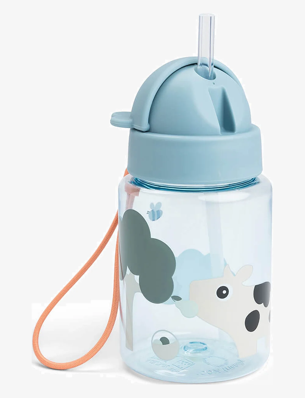 Done by Deer - Straw bottle Tiny farm Blue - wasserflaschen - blue - 1