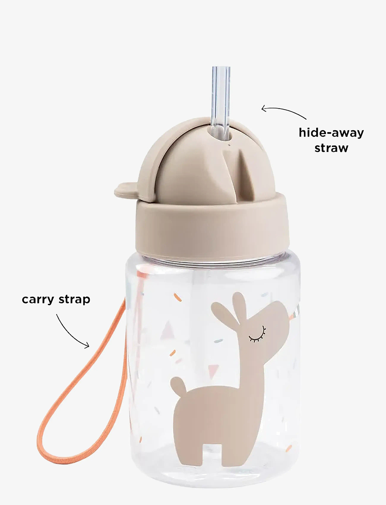 Done by Deer - Straw bottle Celebration Sand 280 ml - water bottles - sand - 3