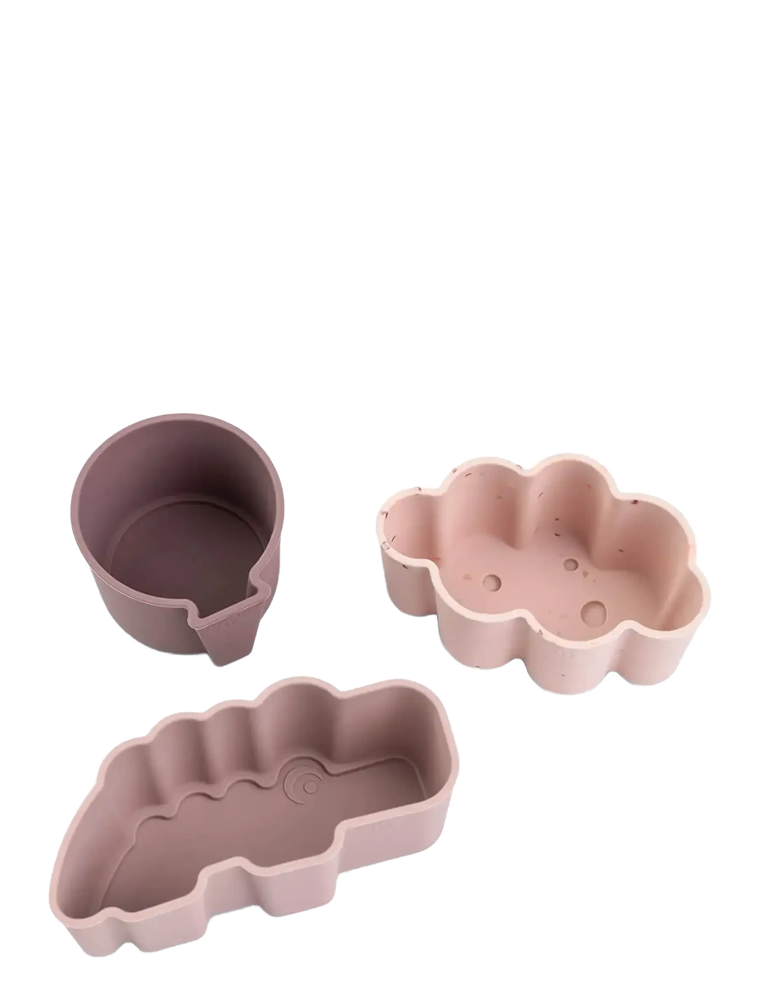 Done by Deer - Silicone shapes 3 pcs Happy clouds Powder - lunch trommel - powder - 2