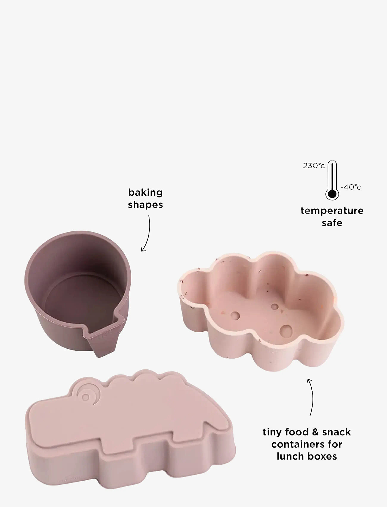 Done by Deer - Silicone shapes 3 pcs Happy clouds Powder - madkasser - powder - 3