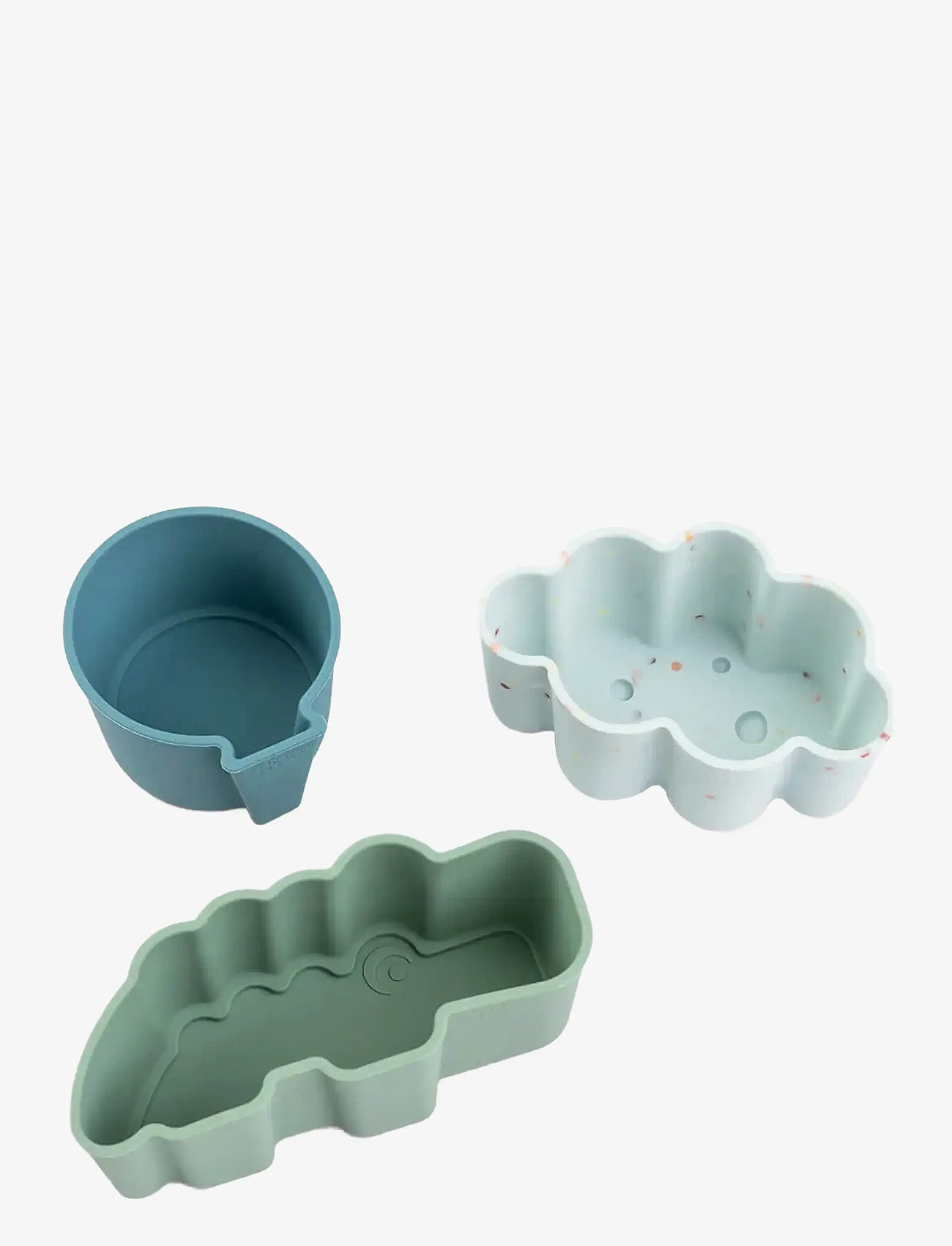 Done by Deer - Silicone shapes 3 pcs Happy clouds Blue - brotdosen - blue - 2