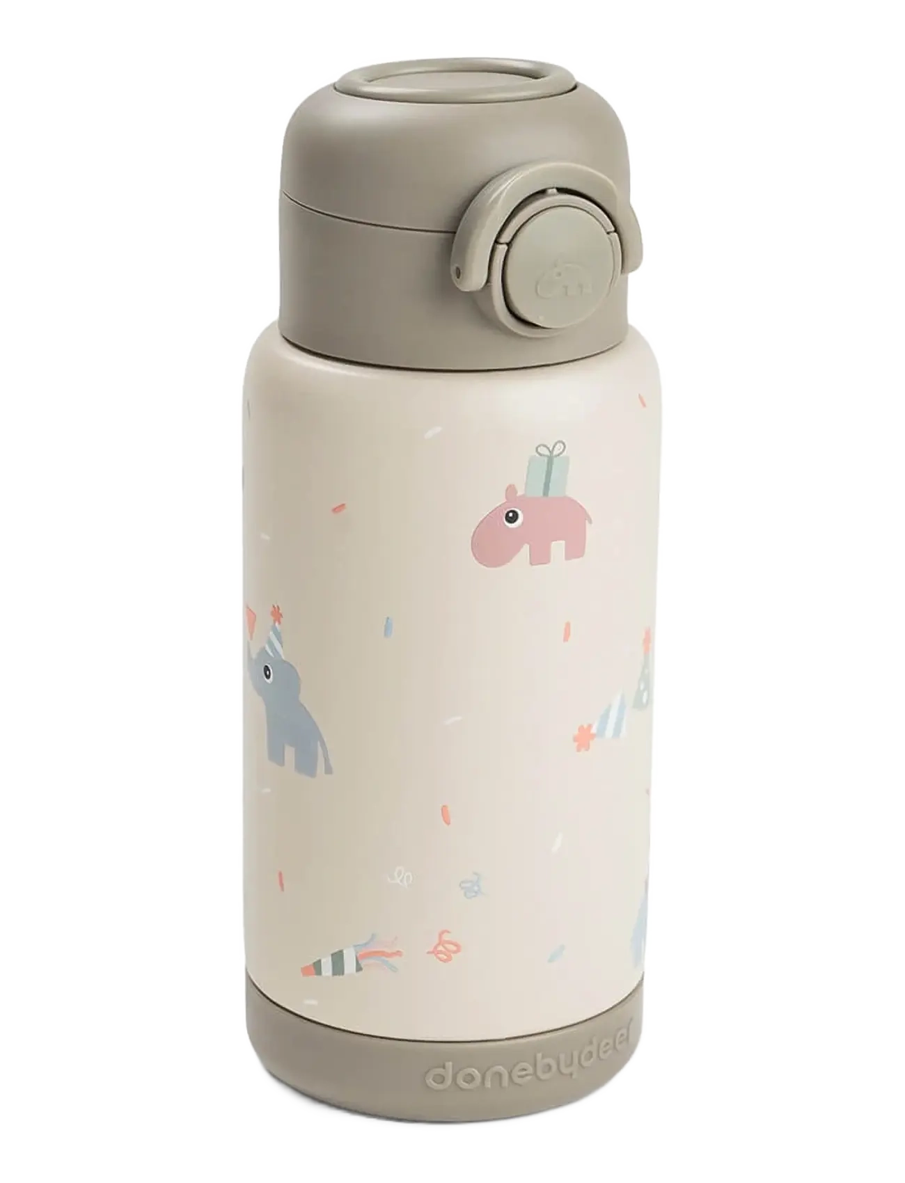 Done by Deer Insulated straw bottle Celebration Sand 340 ml - Nouveautés - SAND / beige