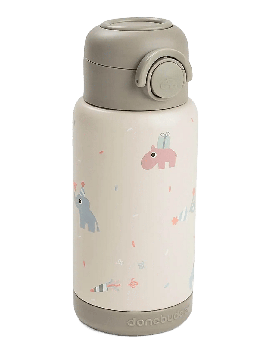 Done by Deer - Insulated straw bottle Celebration Sand 340 ml - mazuļu krūzītes - sand - 1