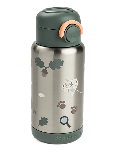 Insulated Straw Bottle Tiny Trails Green 340 Ml - Vandflasker