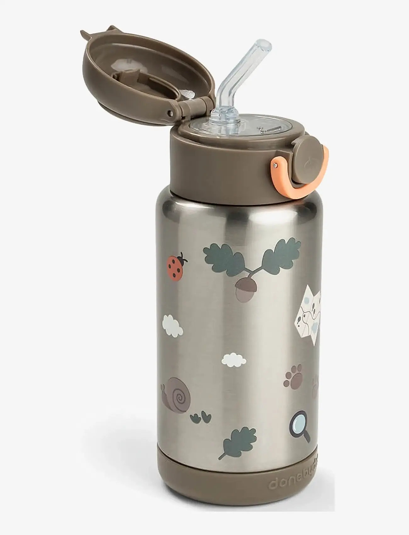 Done by Deer - Insulated straw bottle Tiny trails Sand 340 ml - sippy cups - sand - 2