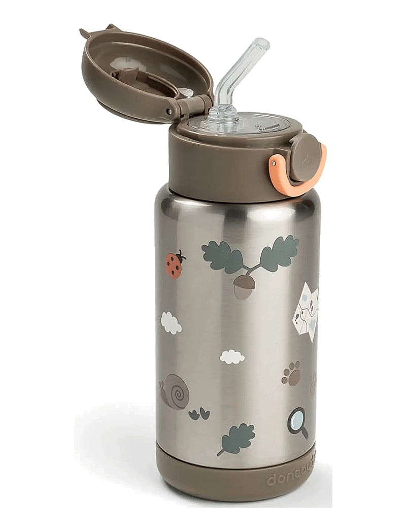 Done by Deer - Insulated straw bottle Tiny trails Sand 340 ml - sippy cups - sand - 2