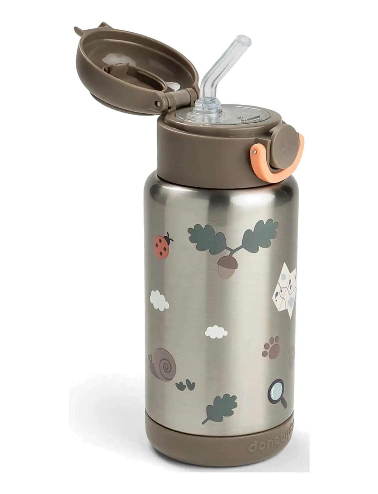 Done by Deer - Insulated straw bottle Tiny trails Sand 340 ml - tudkopper - sand - 2