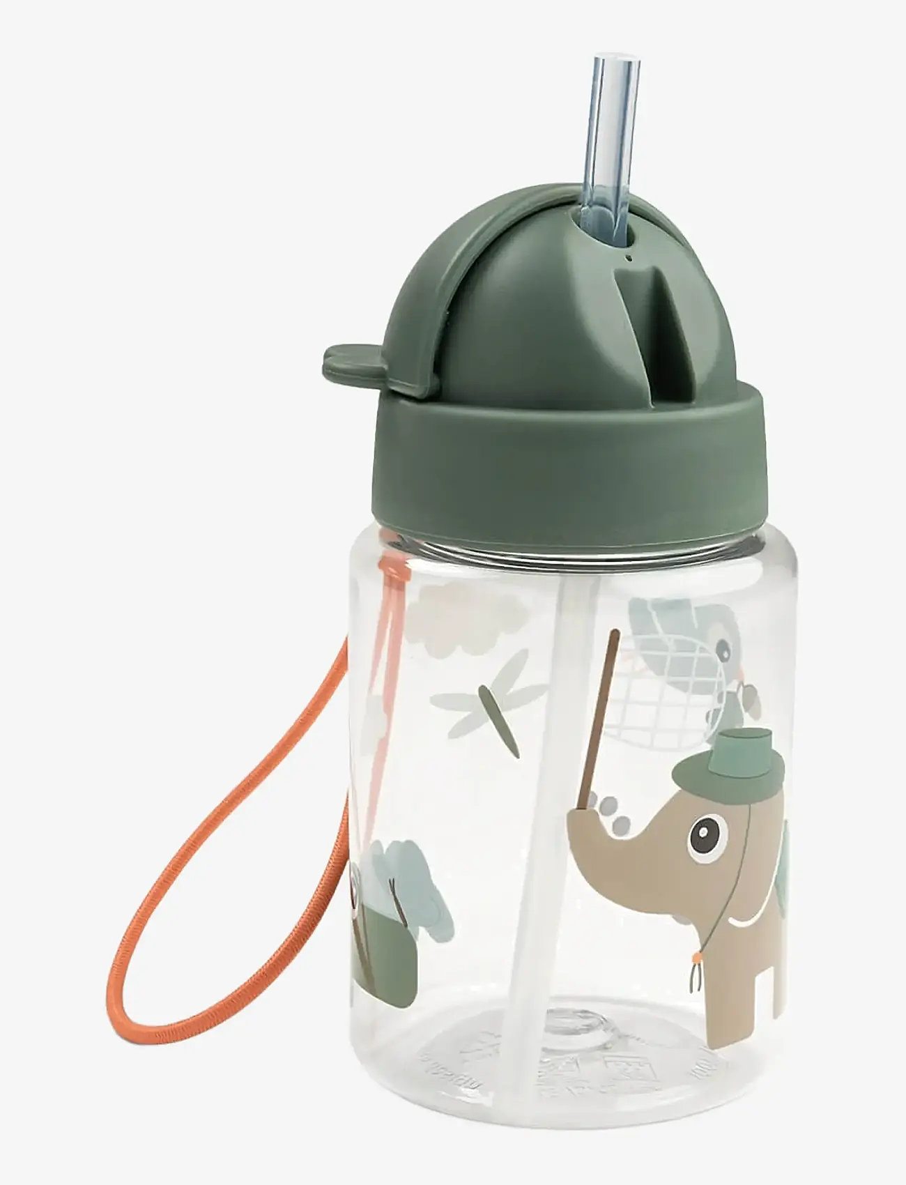 Done by Deer - Straw bottle Tiny trails Green 280 ml - tudkopper - green - 1