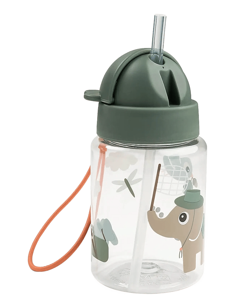 Done by Deer - Straw bottle Tiny trails Green 280 ml - joogitassid - green - 1