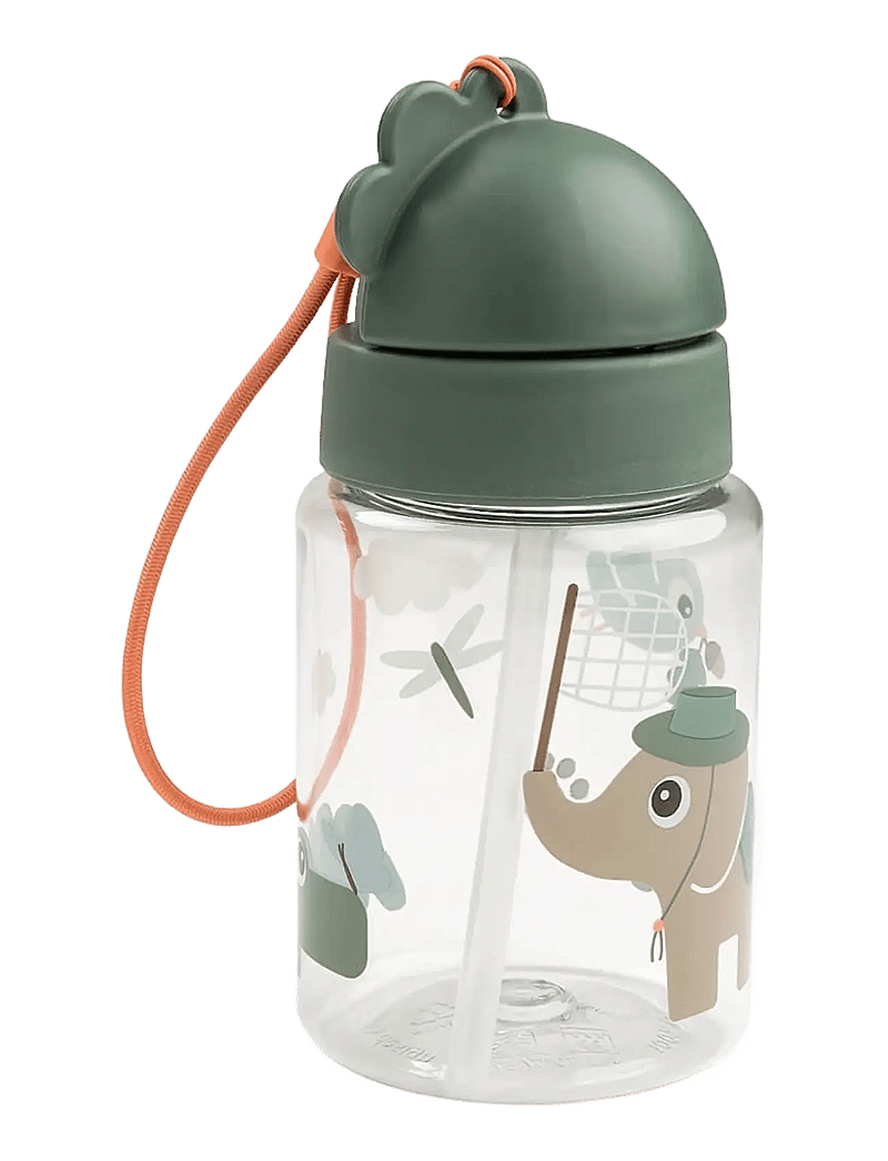 Done by Deer - Straw bottle Tiny trails Green 280 ml - joogitassid - green - 2