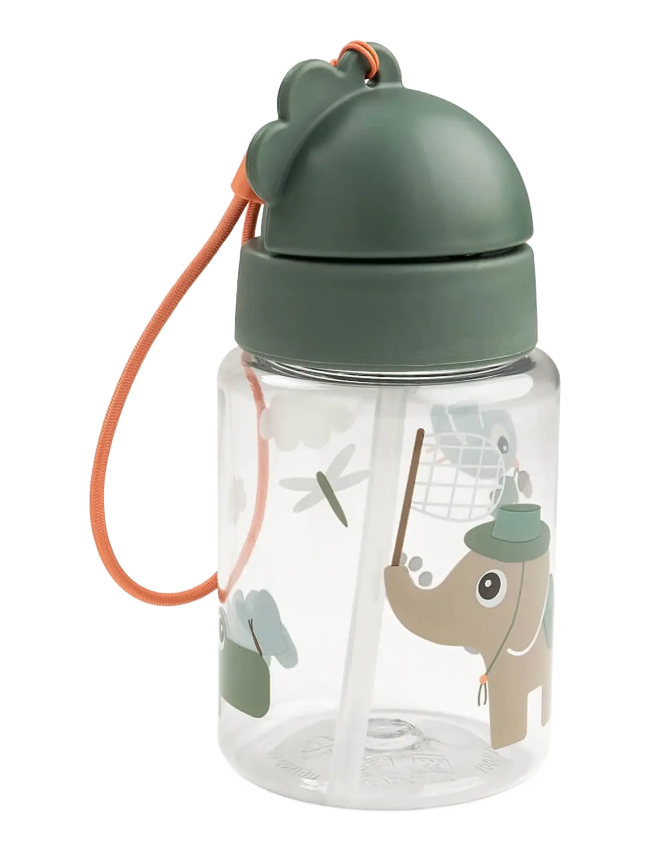 Done by Deer - Straw bottle Tiny trails Green 280 ml - green - 2