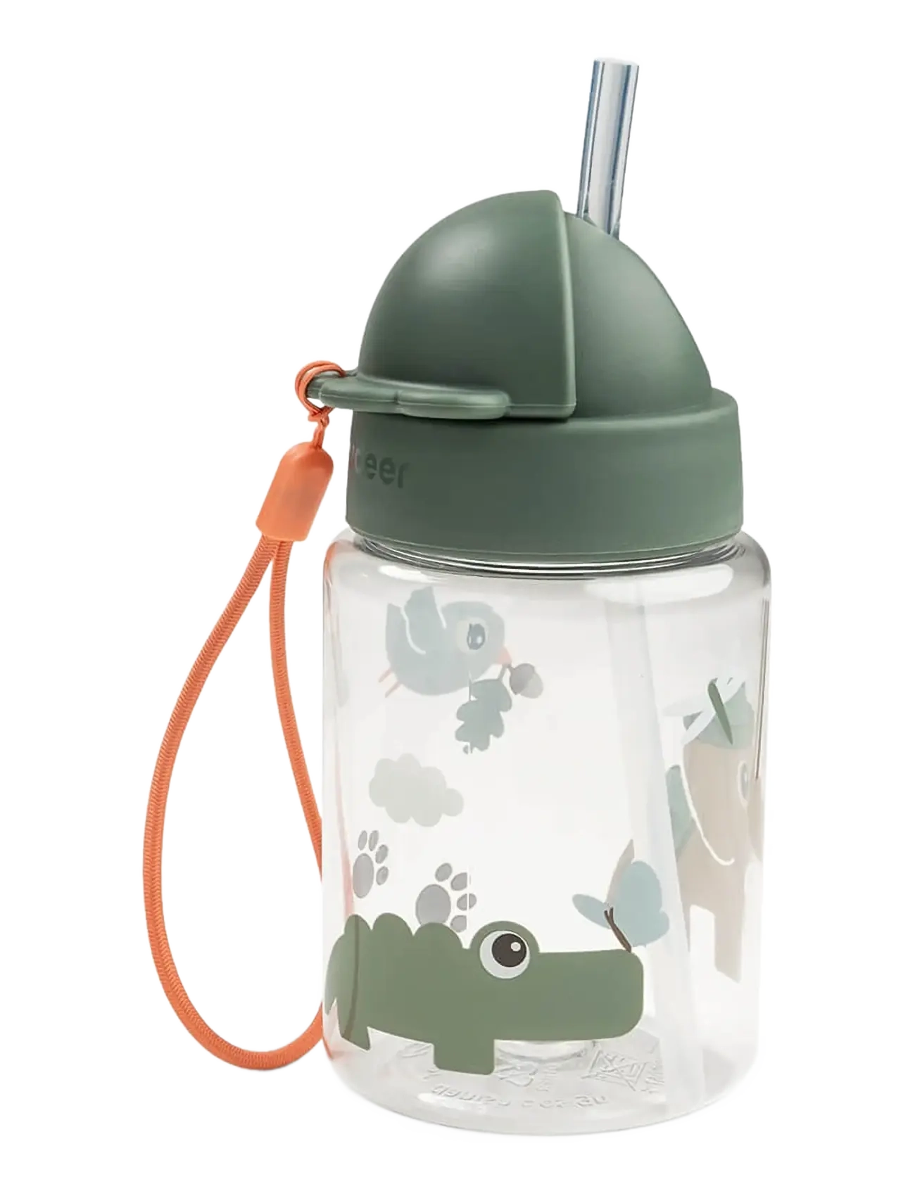Done by Deer - Straw bottle Tiny trails Green 280 ml - green - 3