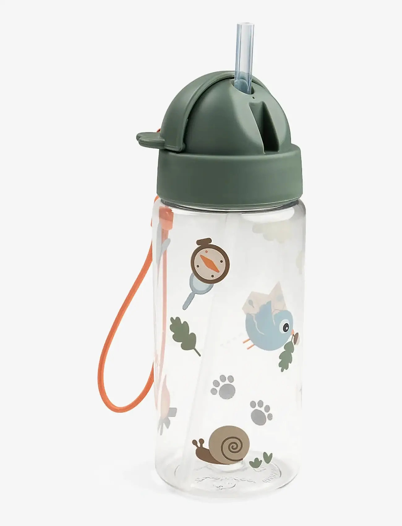 Done by Deer - Straw bottle Tiny trails Green 350 ml - tudkopper - green - 1