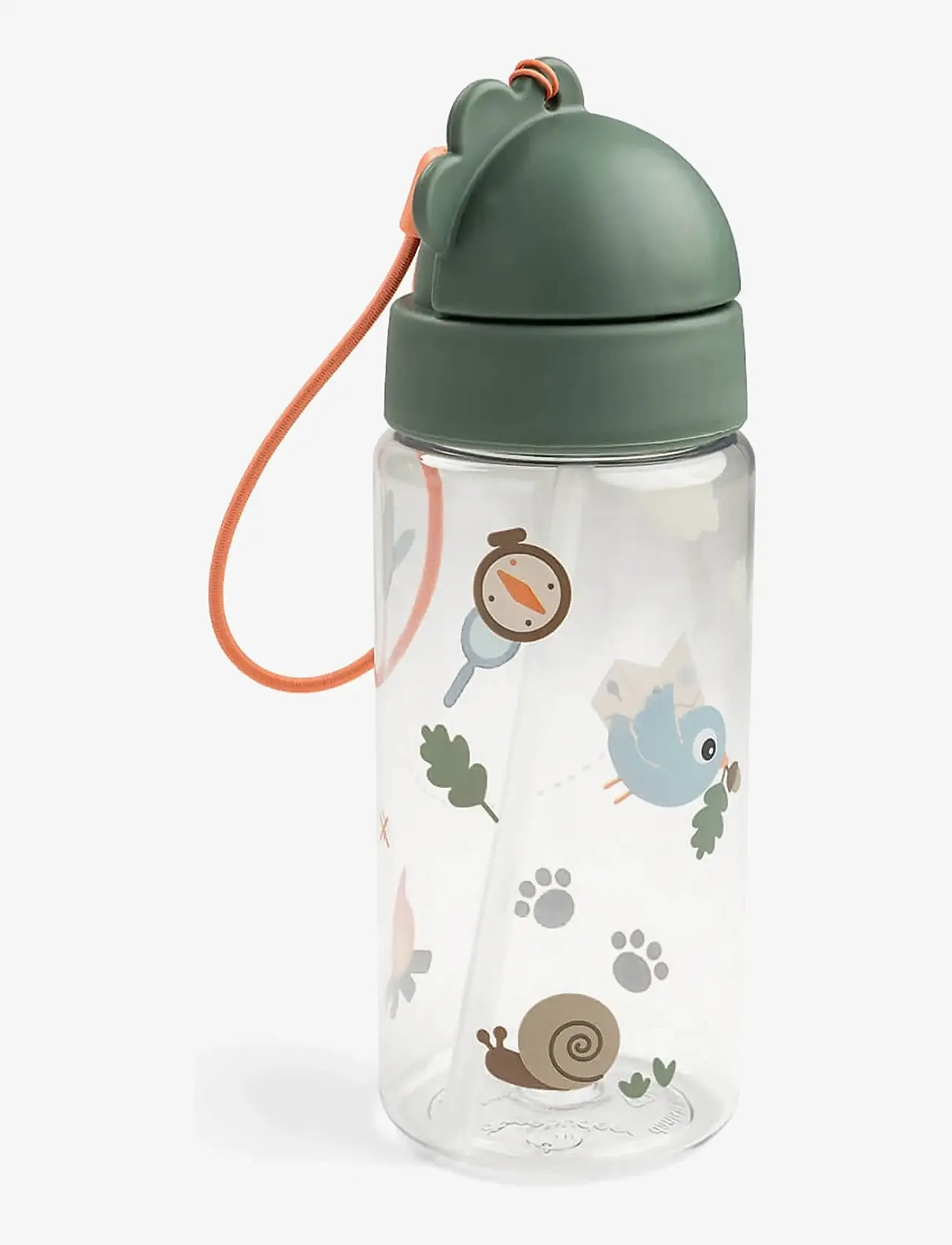 Done by Deer - Straw bottle Tiny trails Green 350 ml - tudkopper - green - 2
