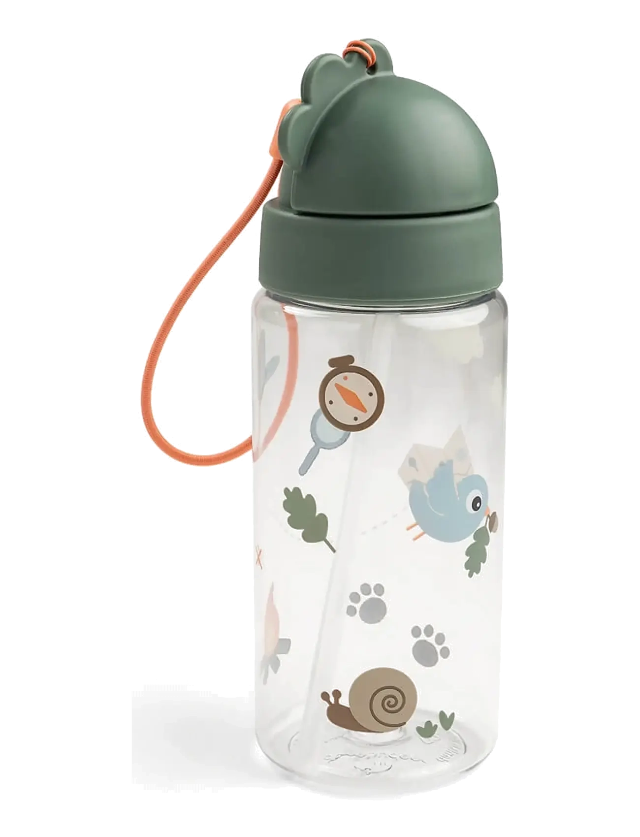 Done by Deer - Straw bottle Tiny trails Green 350 ml - schnabeltassen - green - 2