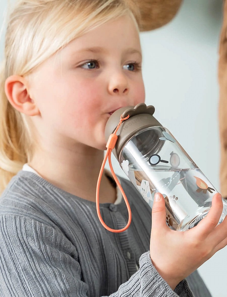 Done by Deer - Straw bottle Tiny trails Sand 350 ml - drinkbekers - sand - 0