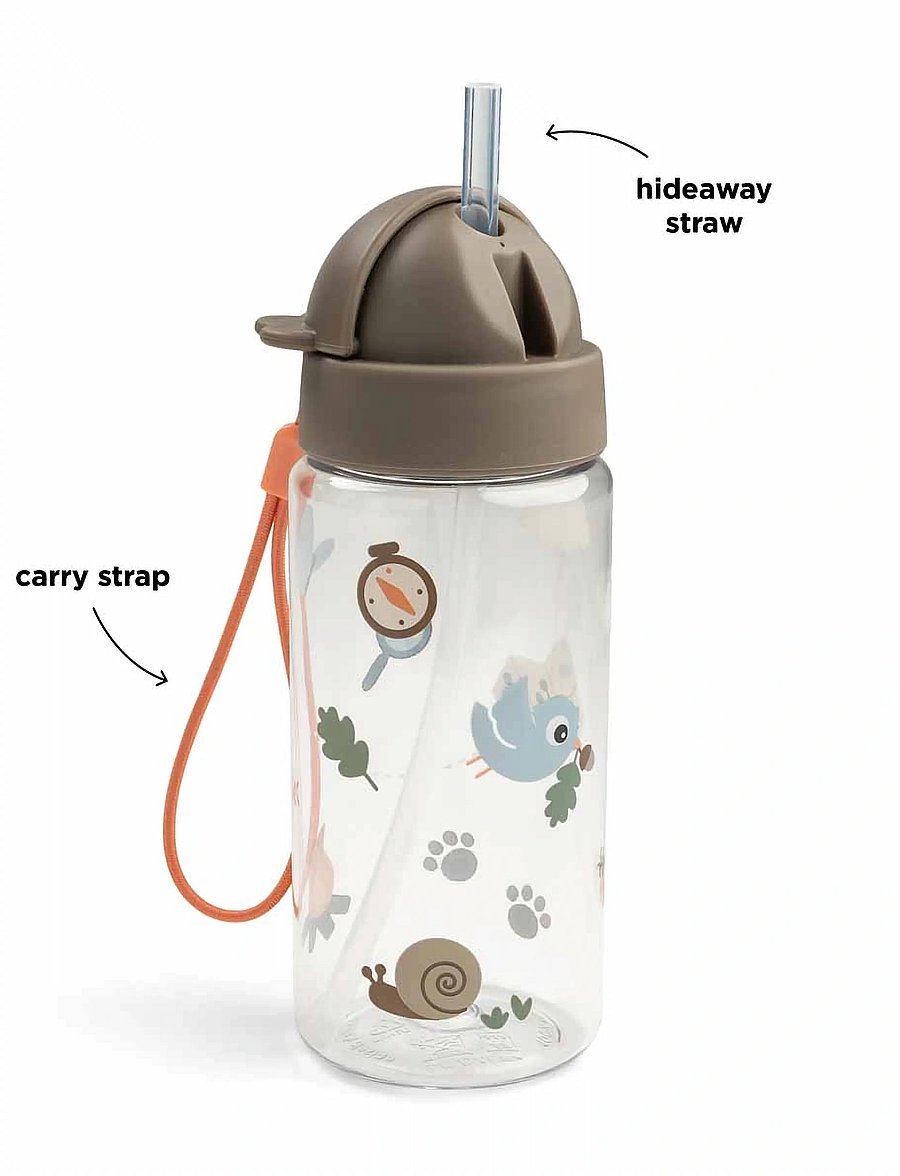 Done by Deer - Straw bottle Tiny trails Sand 350 ml - drinkbekers - sand - 4