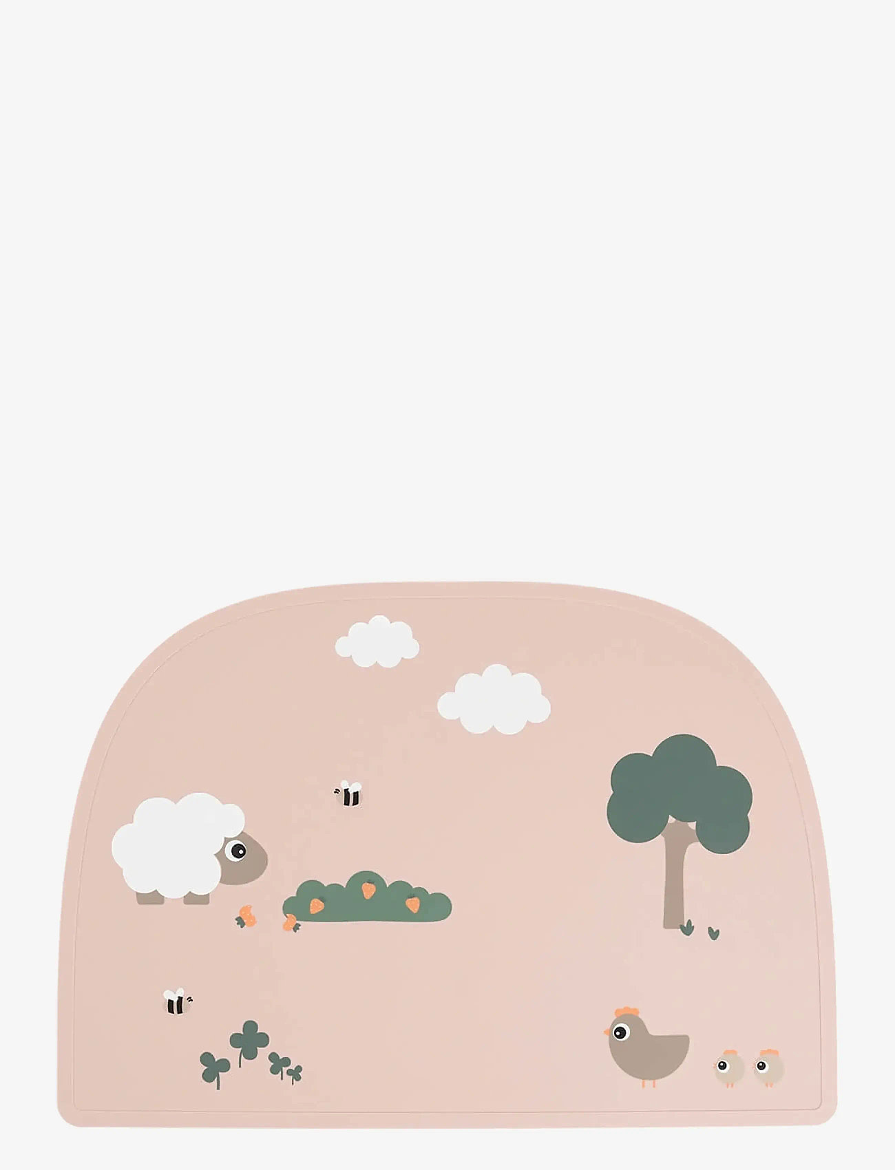 Done by Deer - Silicone placemat Tiny farm Powder - mata - powder - 0