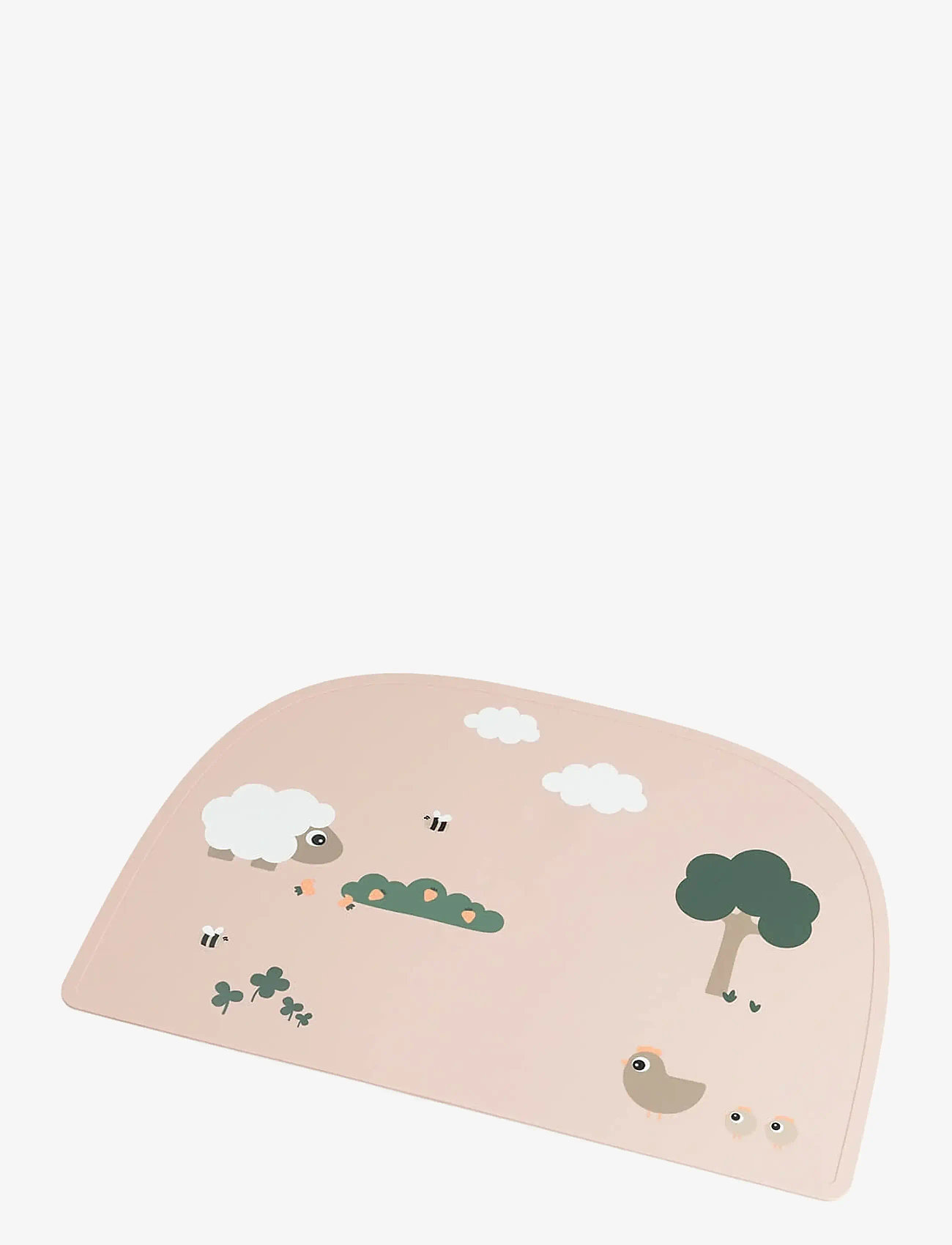 Done by Deer - Silicone placemat Tiny farm Powder - mata - powder - 1