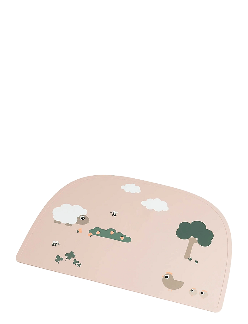Done by Deer - Silicone placemat Tiny farm Powder - mata - powder - 1
