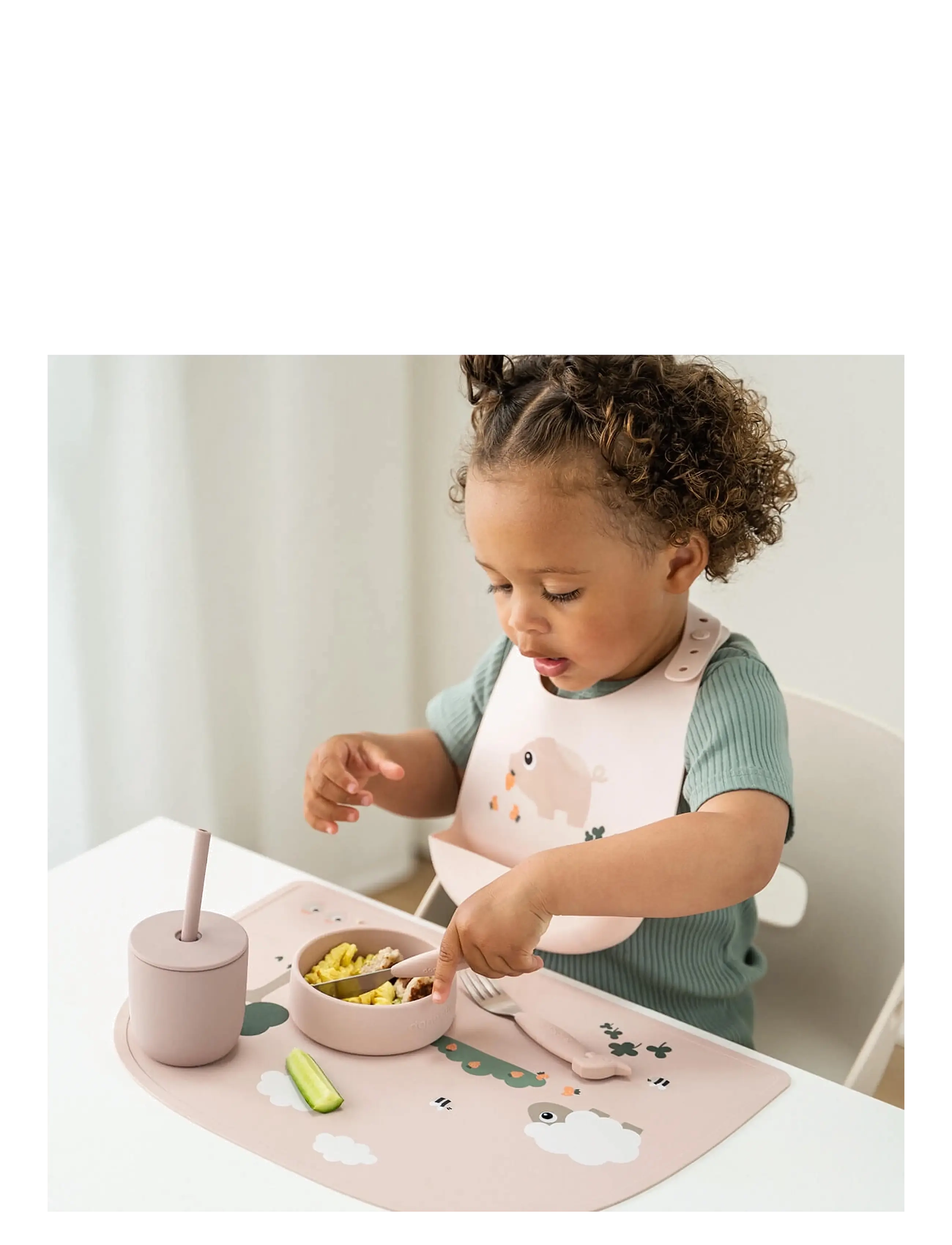 Done by Deer - Silicone placemat Tiny farm Powder - füttern - powder - 2