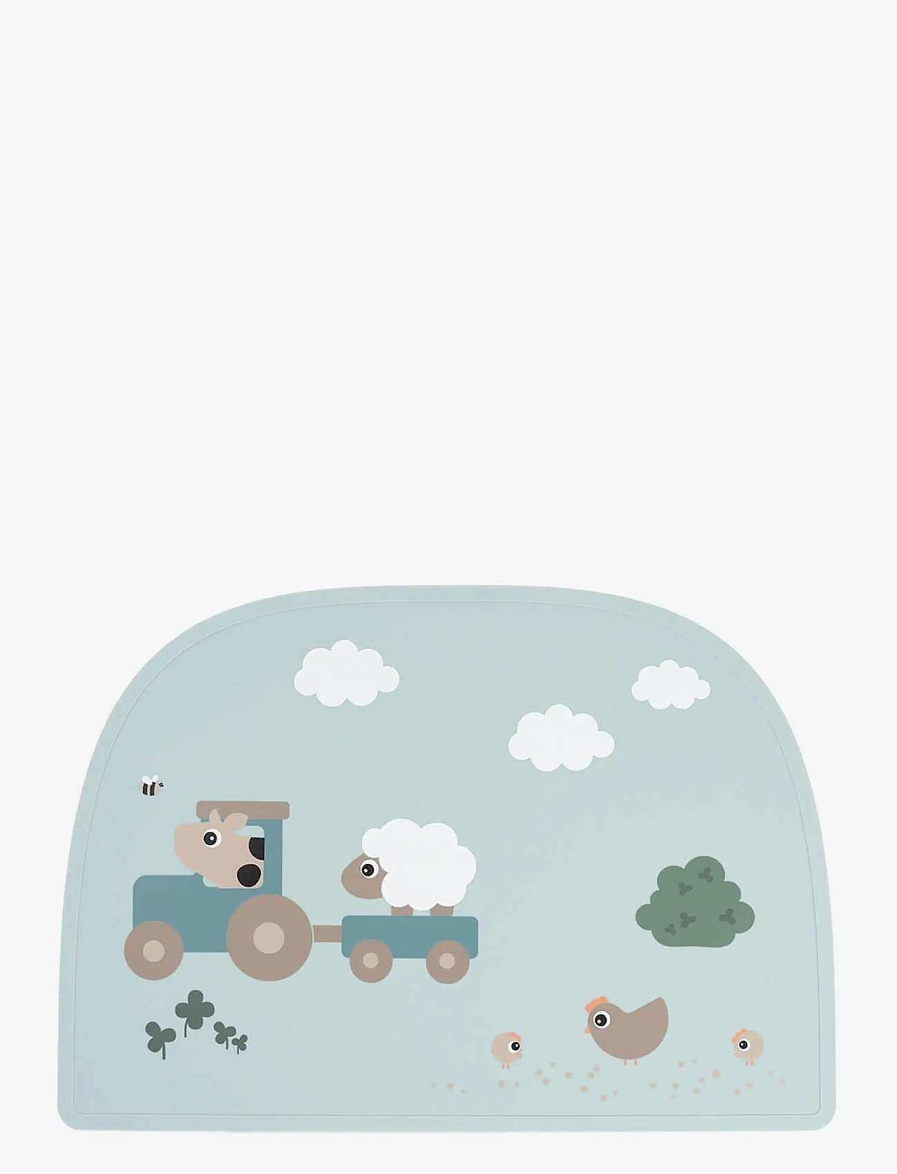 Done by Deer - Silicone placemat Tiny farm Blue - deckchen - blue - 0