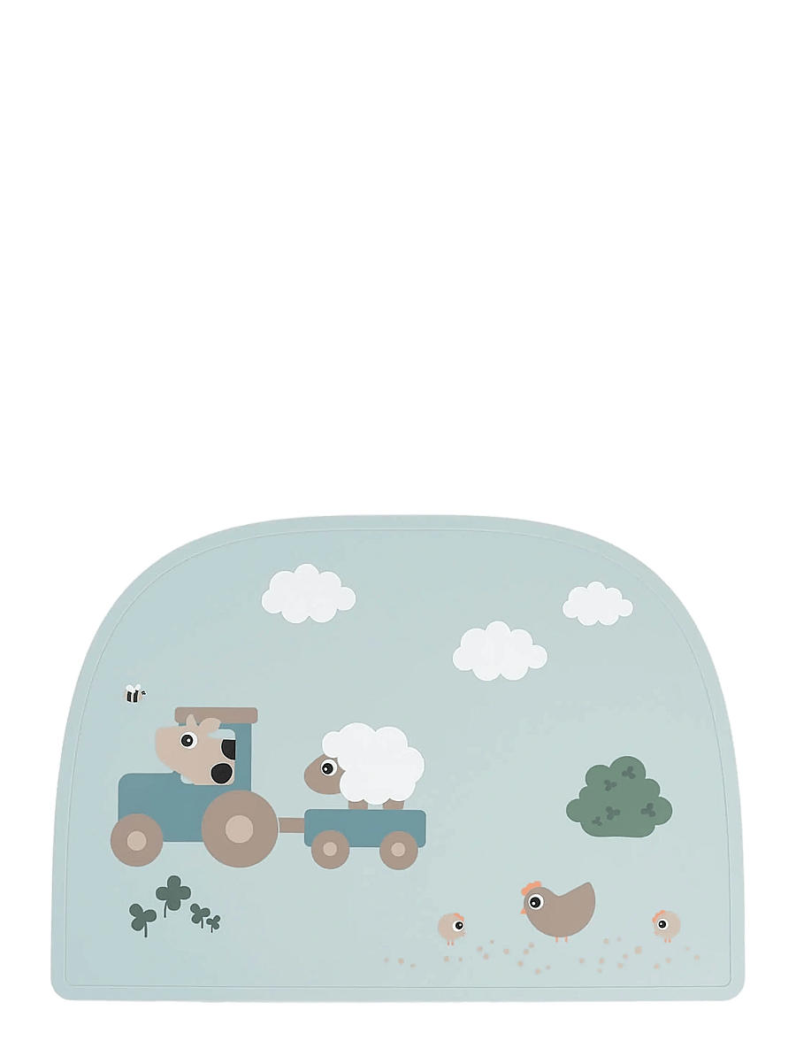 Done by Deer - Silicone placemat Tiny farm Blue - deckchen - blue - 0
