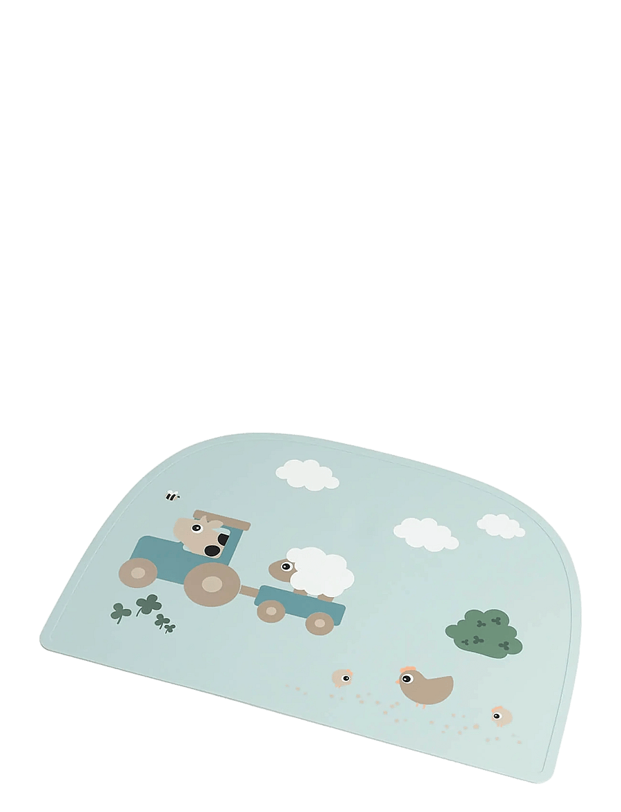 Done by Deer - Silicone placemat Tiny farm Blue - deckchen - blue - 1
