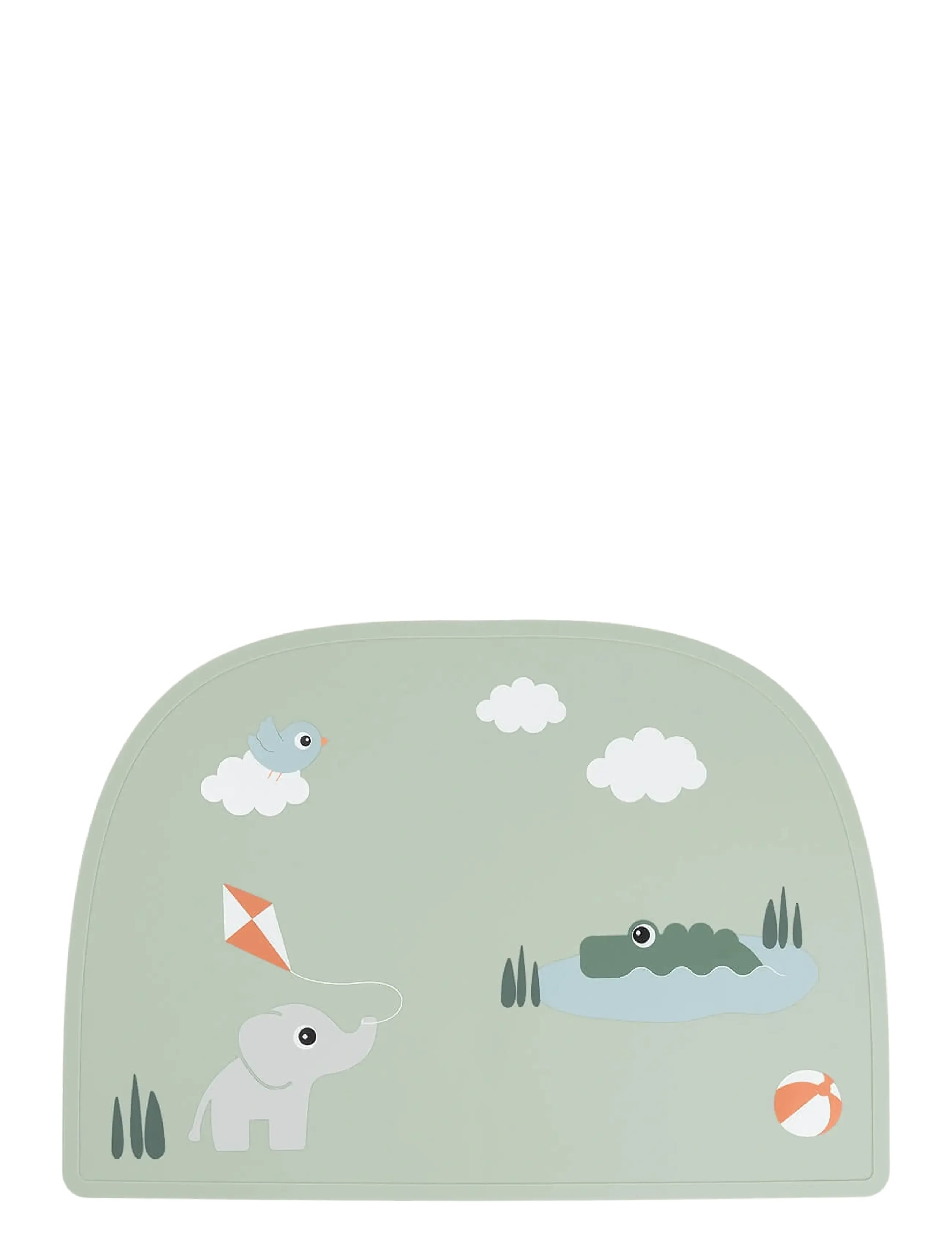 Done by Deer Silicone Placemat Playground Green, 38X 26.5 cm, Baby Feeding, Grün - Placemats, Kinder