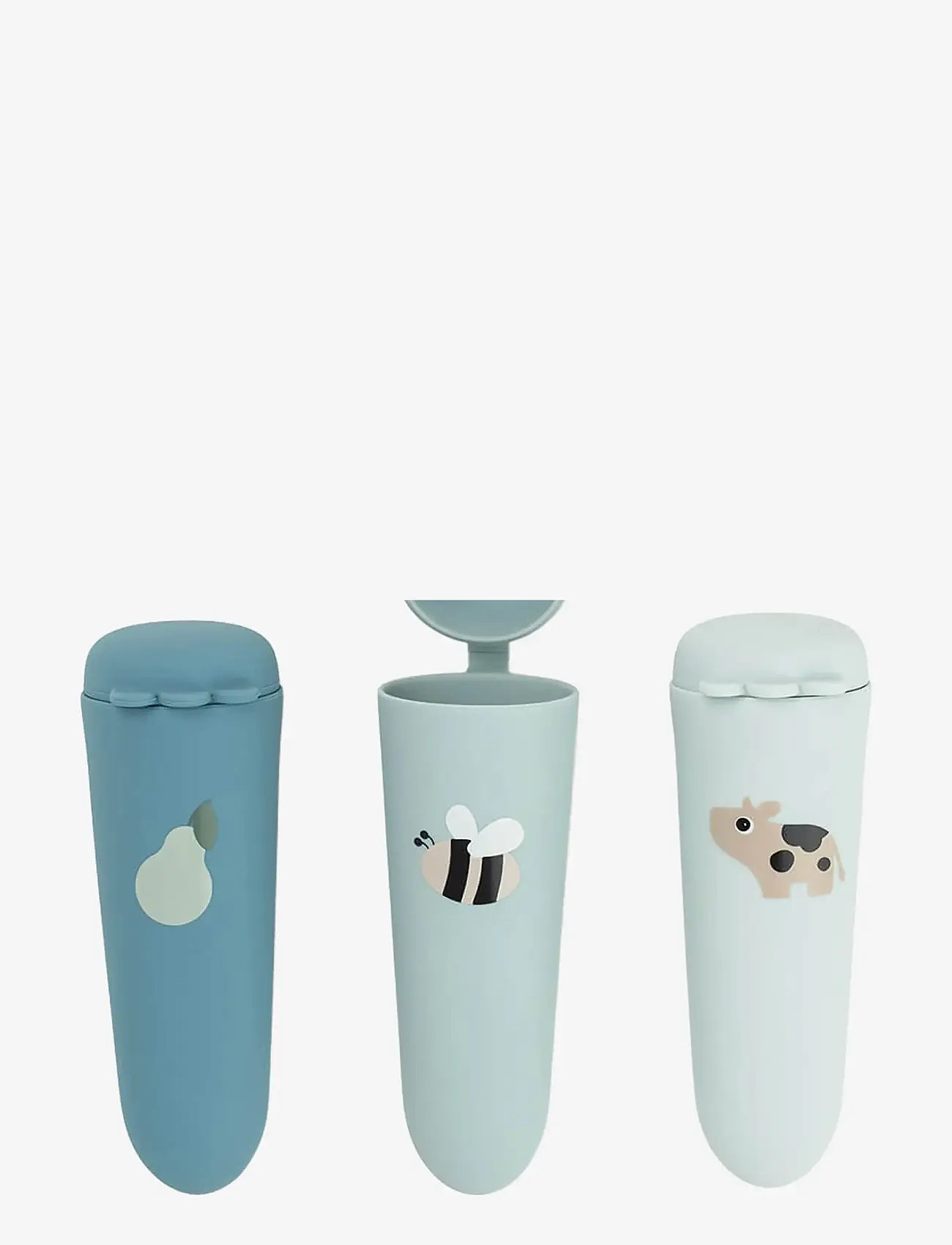 Done by Deer - Silicone ice pops 3-pack Dotti Blue - matpåsar - blue - 1