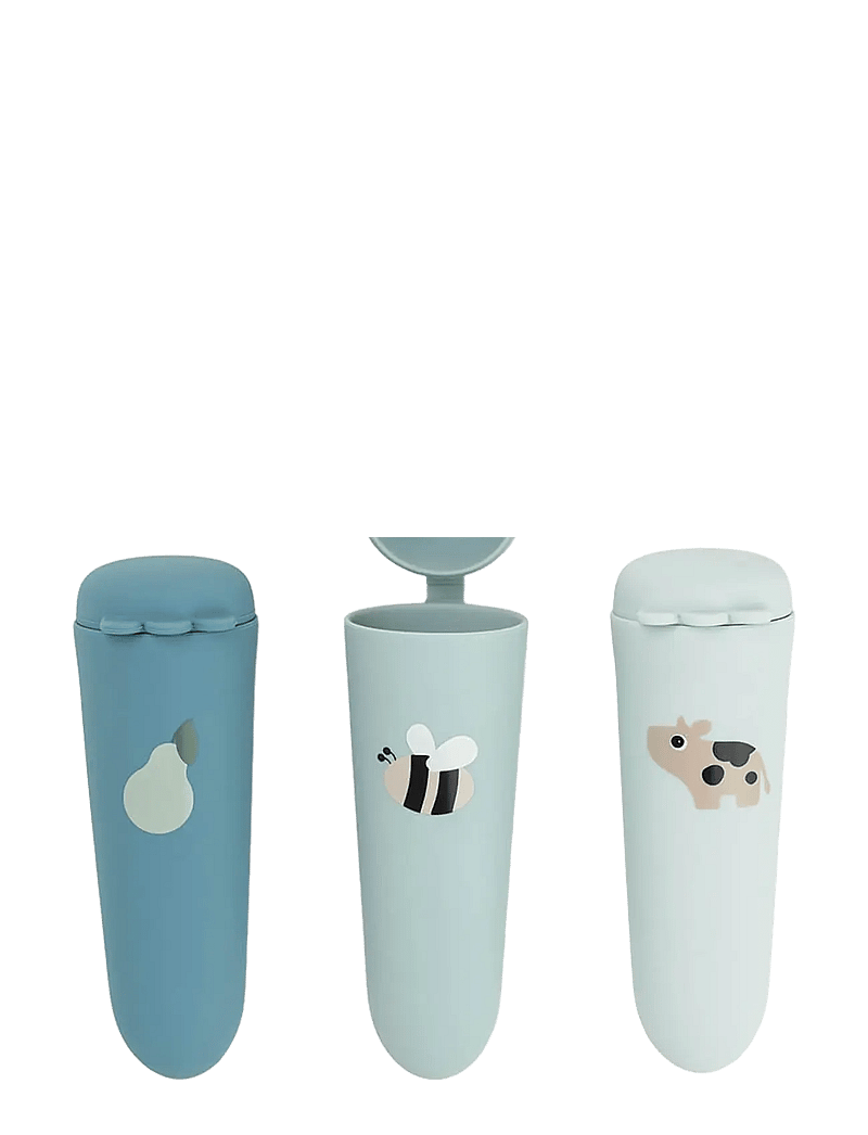 Done by Deer - Silicone ice pops 3-pack Dotti Blue - matpåsar - blue - 1