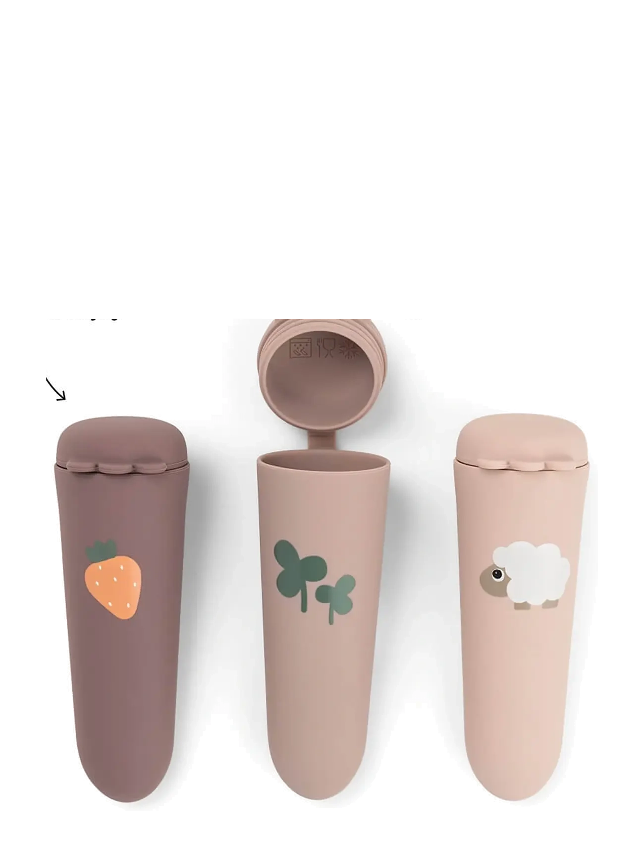 Done by Deer - Silicone ice pops 3-pack Sheepy Powder - bollar og krúsir - powder - 2