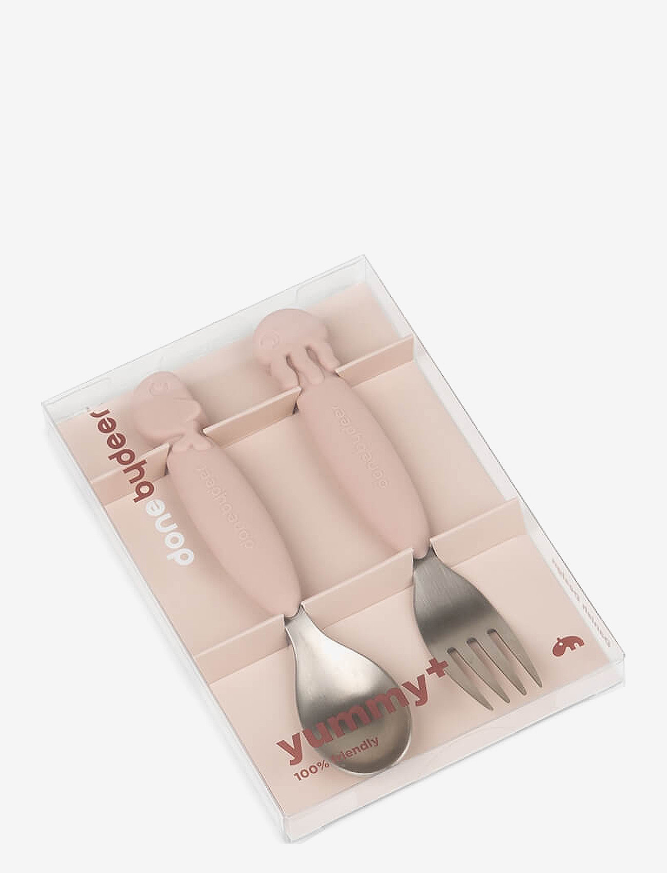 Done by Deer - Easy-grip spoon & fork set Sea friends Powder - serveringsset - powder - 1