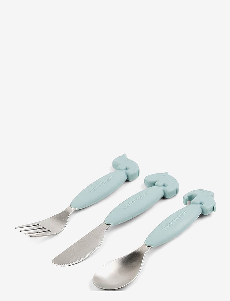 Done by Deer - Easy-grip cutlery set Deer friends Blue - essgeschirr - blue - 2