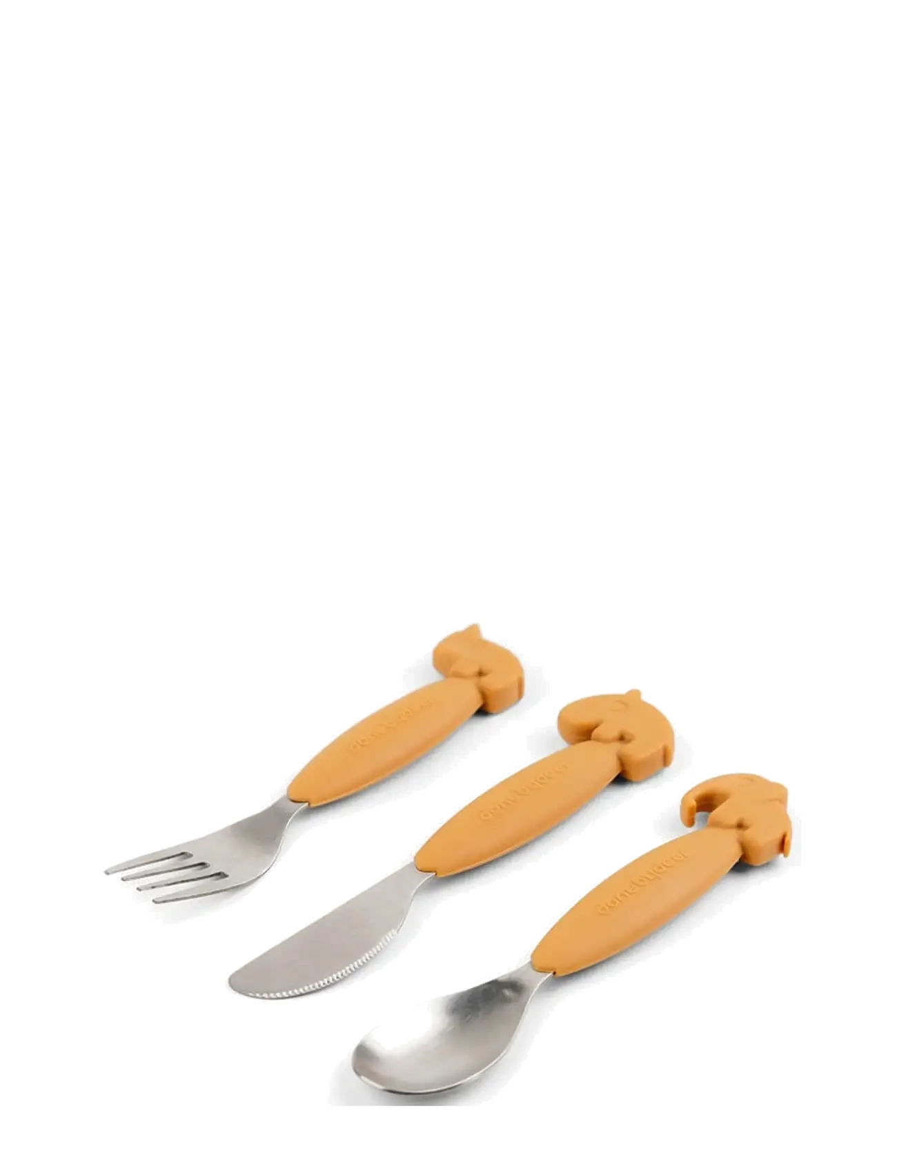 Done by Deer - Easy-grip bestiksæt Deer friends Mustard - bestik - mustard - 2