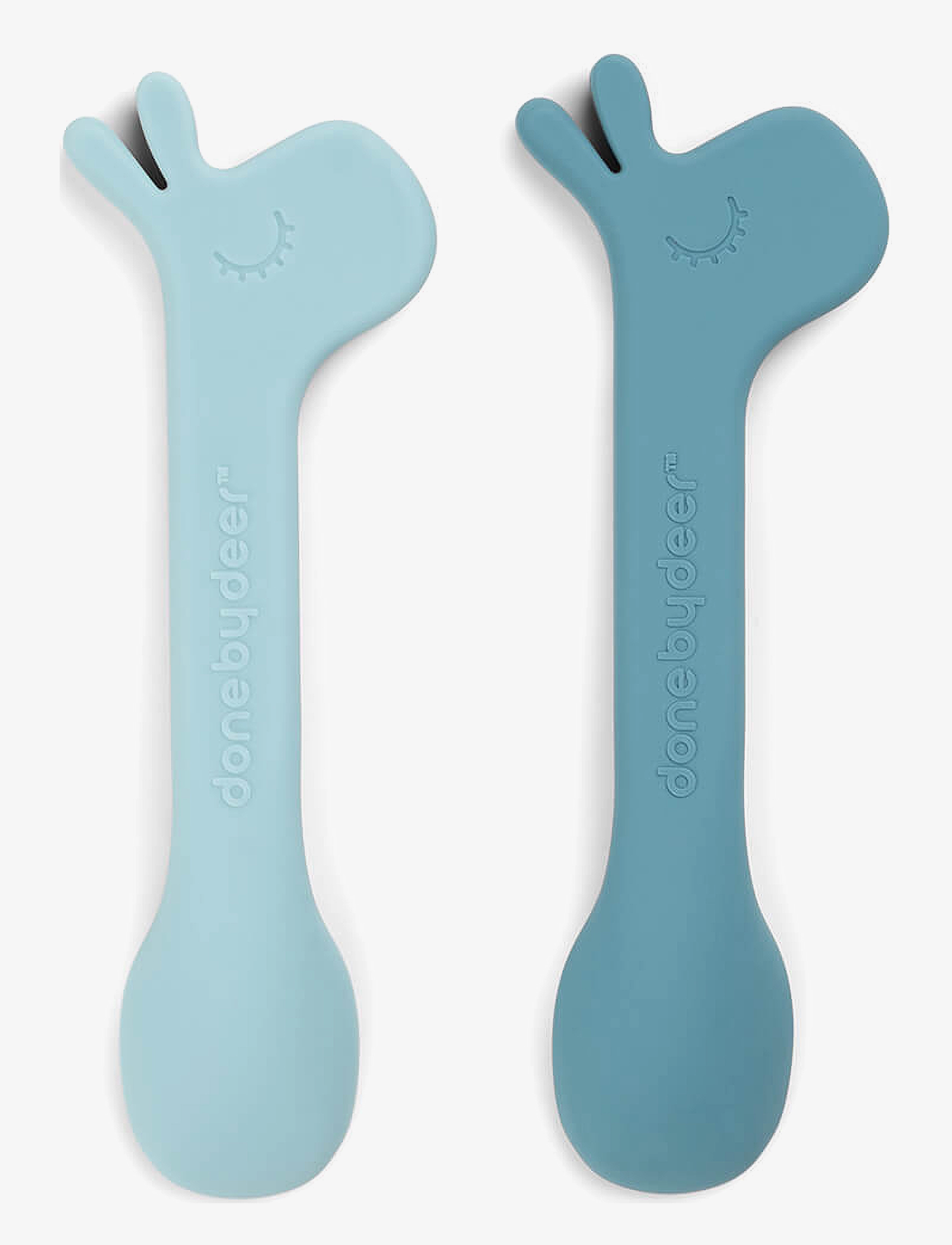 Done by Deer - Silicone spoon 2-pack Lalee Blue - essgeschirr - blue - 2