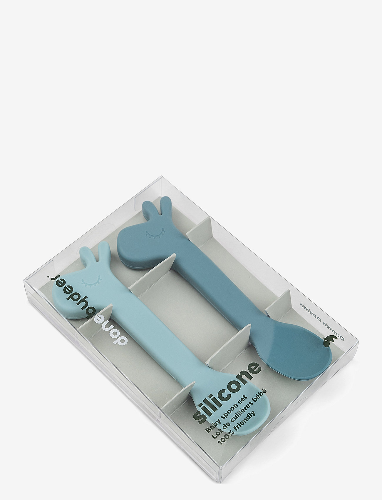 Done by Deer - Silicone spoon 2-pack Lalee Blue - serveringsset - blue - 3