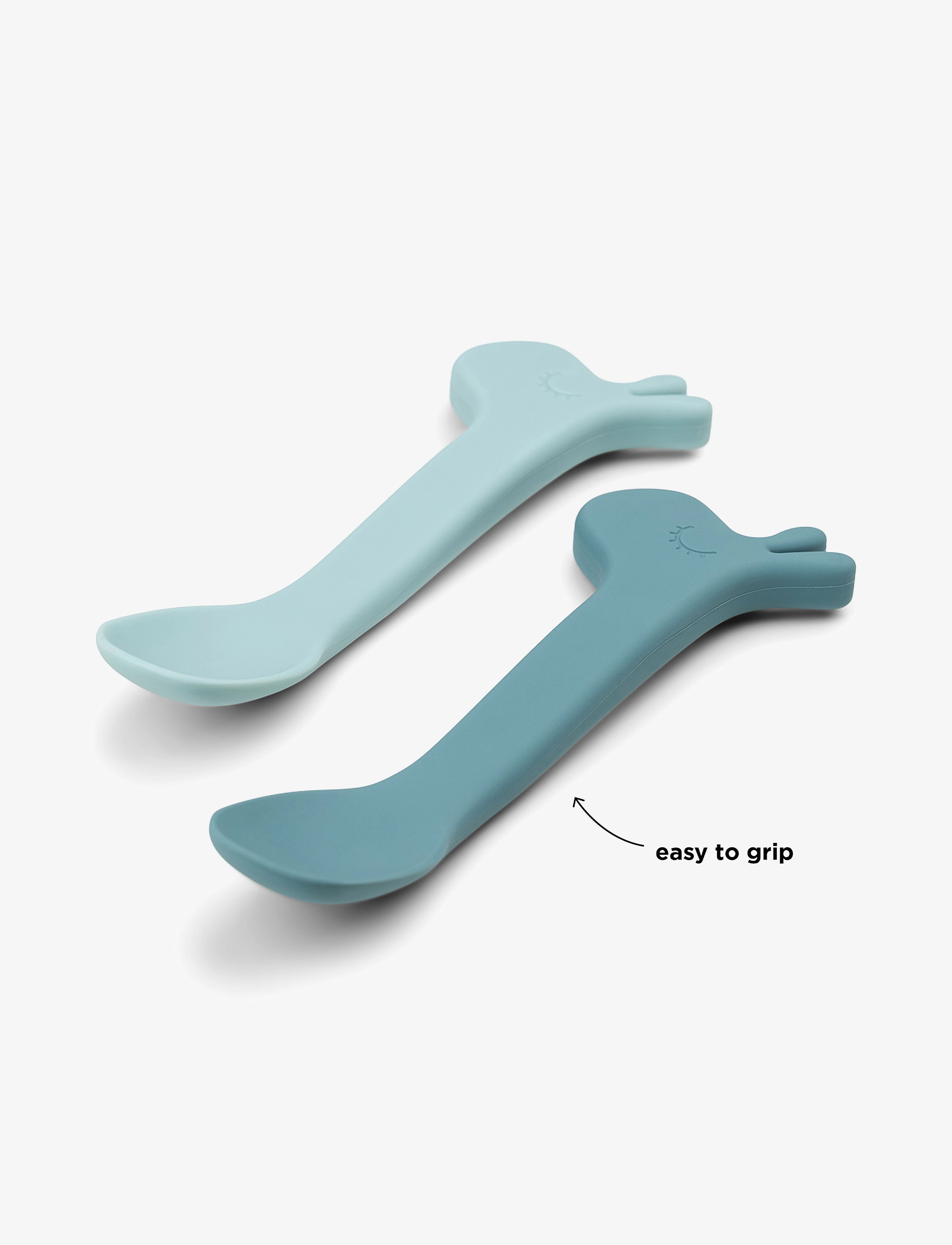 Done by Deer - Silicone spoon 2-pack Lalee Blue - essgeschirr - blue - 4