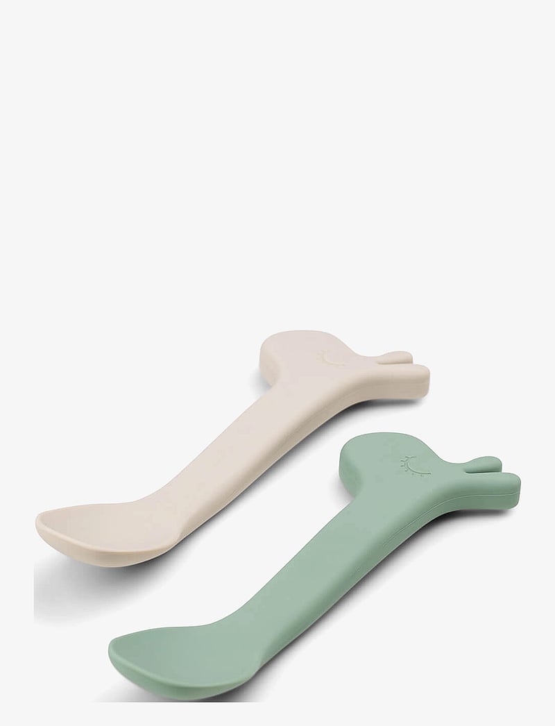 Done by Deer - Silicone spoon 2-pack Lalee Green - serveringssæt - green - 1
