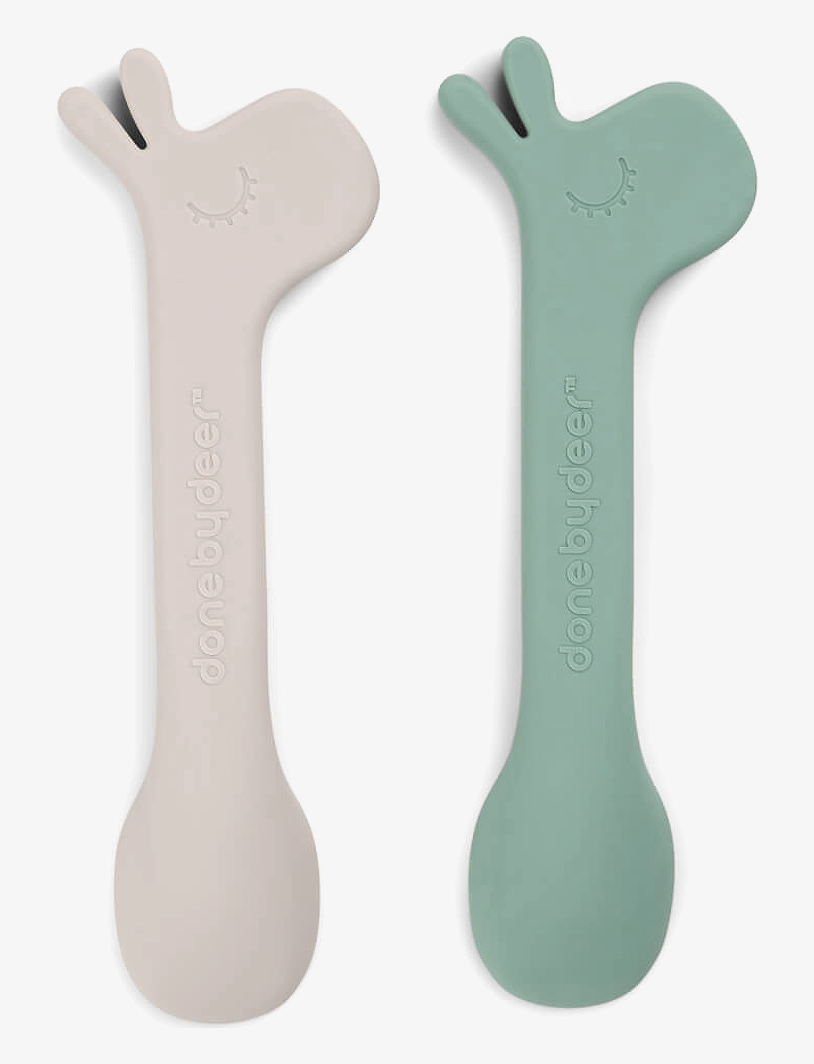 Done by Deer - Silicone spoon 2-pack Lalee Green - serviessets - green - 2