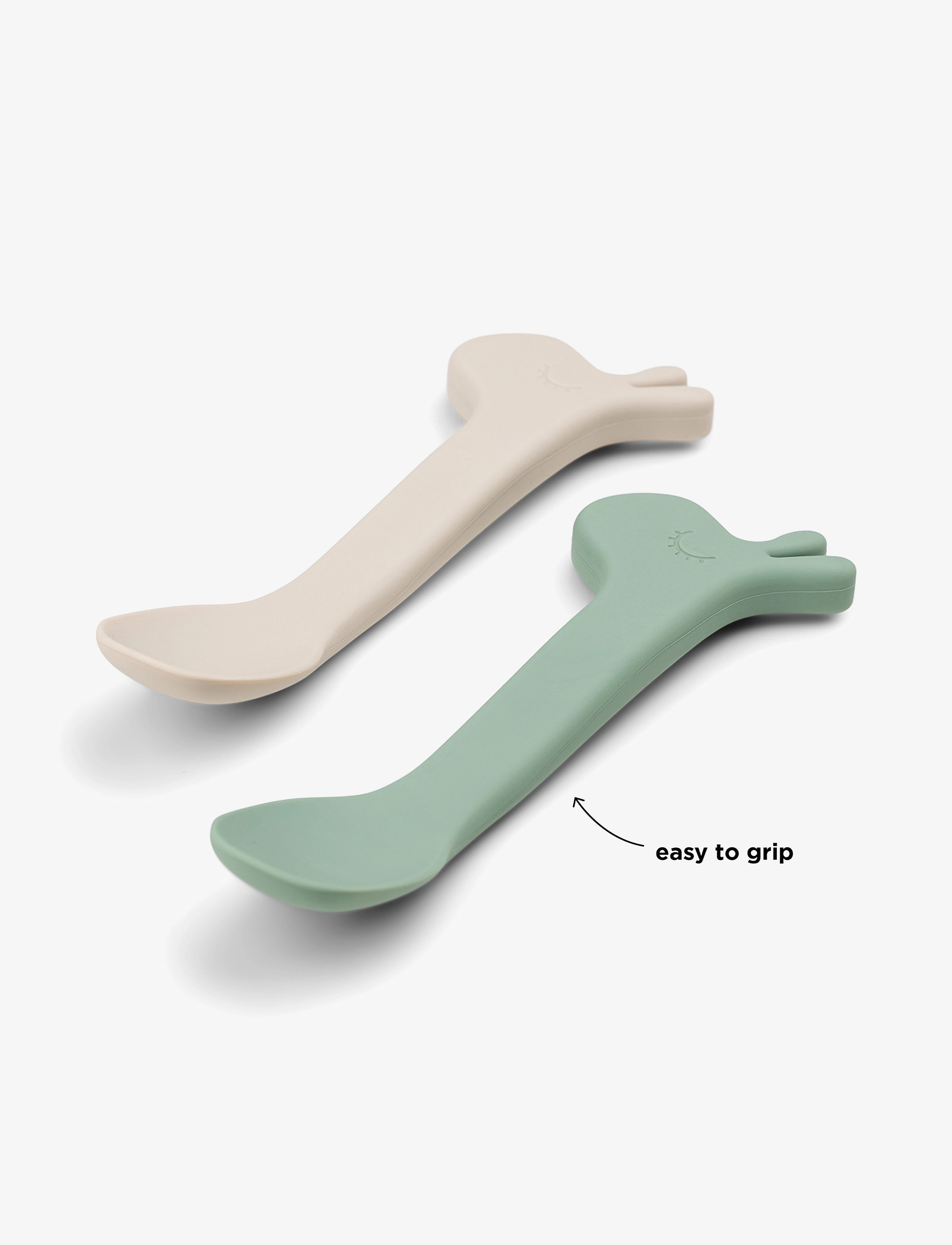 Done by Deer - Silicone spoon 2-pack Lalee Green - serviessets - green - 4