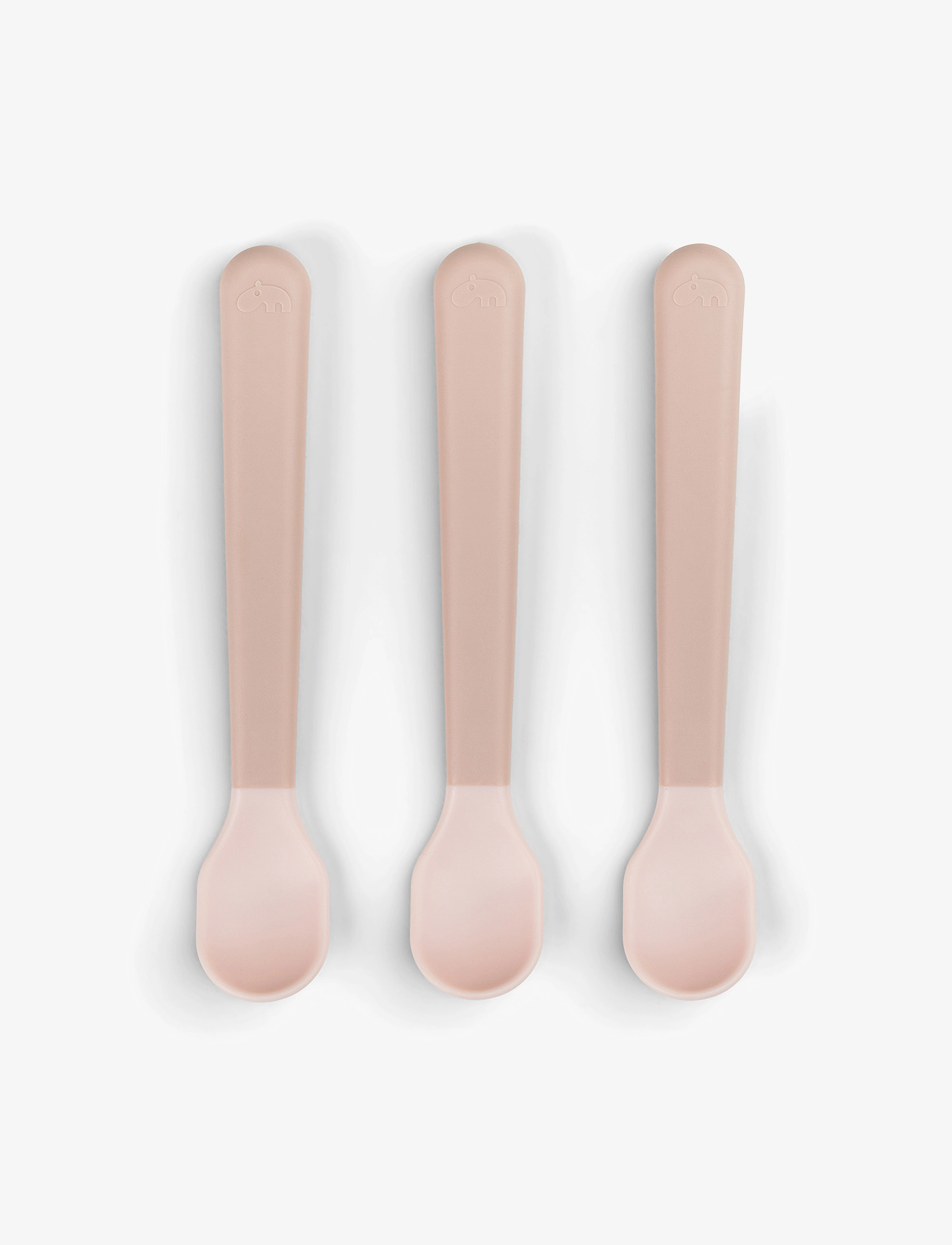 Done by Deer Foodie Easy-Grip Baby Spoon 3-Pack Powder, One Size, Meal Time, Rosa - Cutlery, Kinder